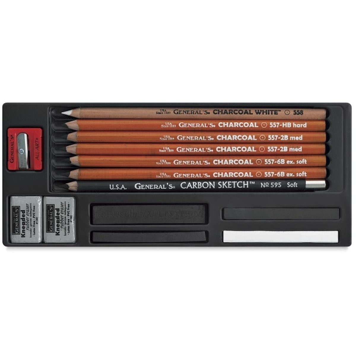 General's The Original Charcoal Drawing Kit of 13 Pcs