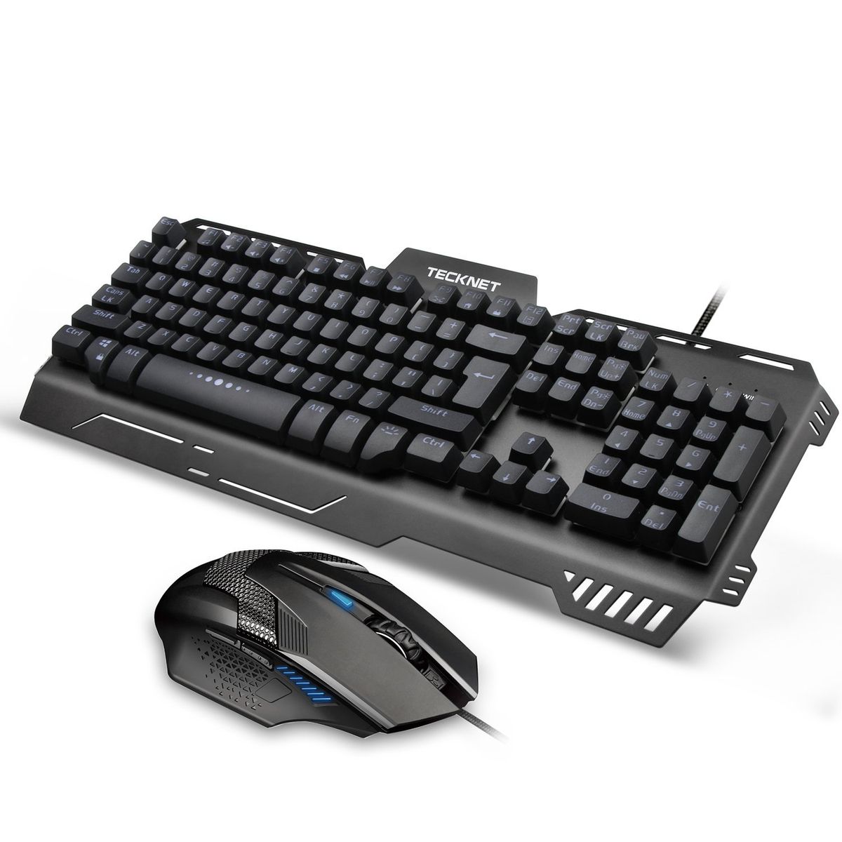 Tecknet X641 Phoenix Illuminated Gaming Keyboard/Mouse Combo, 3 Color LED Backlit, Game Lock Key ...