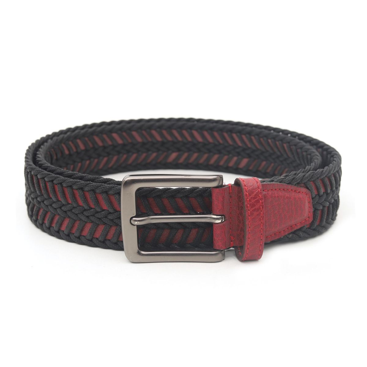 Da Milano Black Red Mens Belt | Bm-0009-35blkcoral Redmat