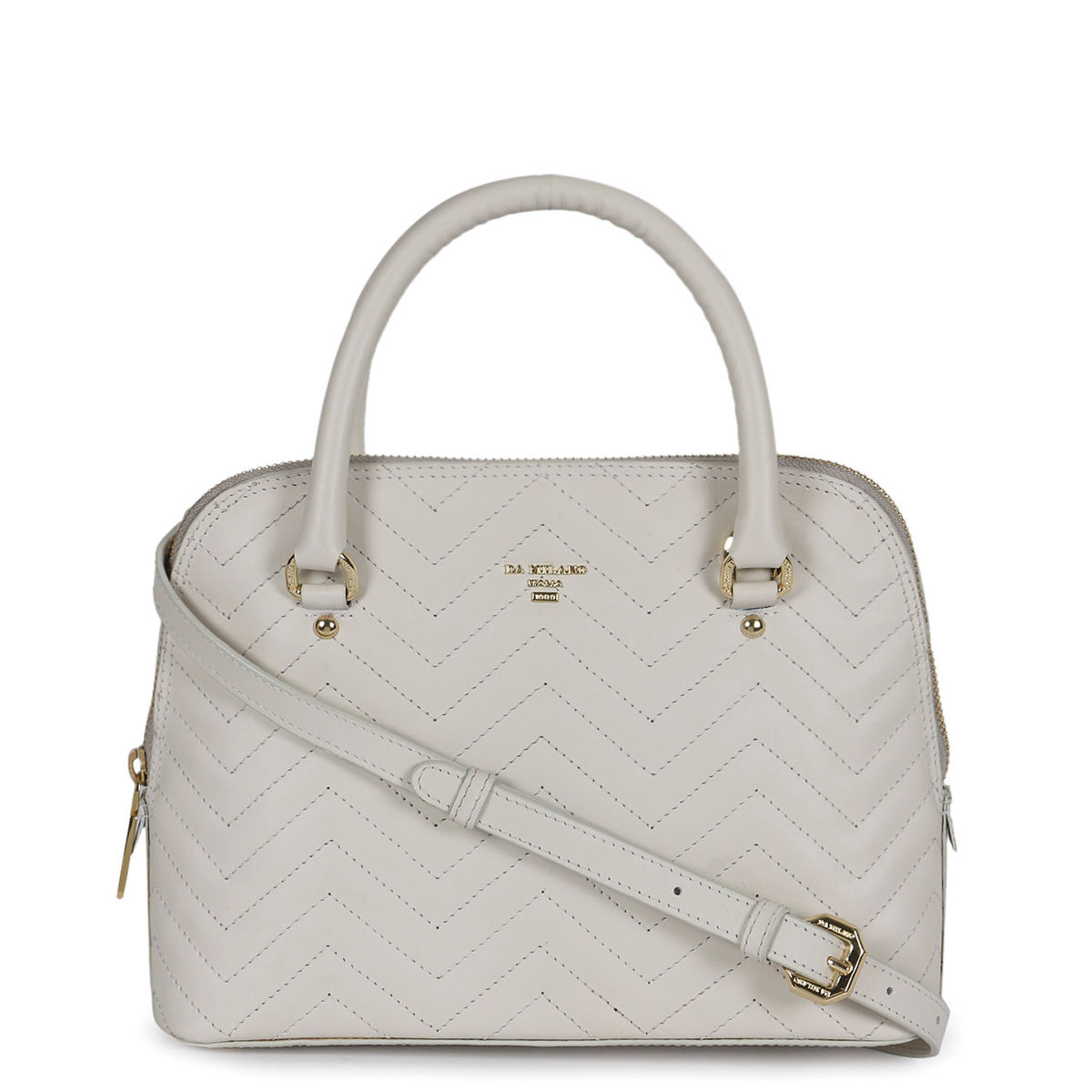 Da Milano Off White Sling Bag | Lb-4227offwhtquilting