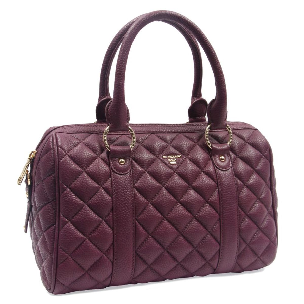 Da Milano Purple Duffle Bag | Lb-7048purplequilting