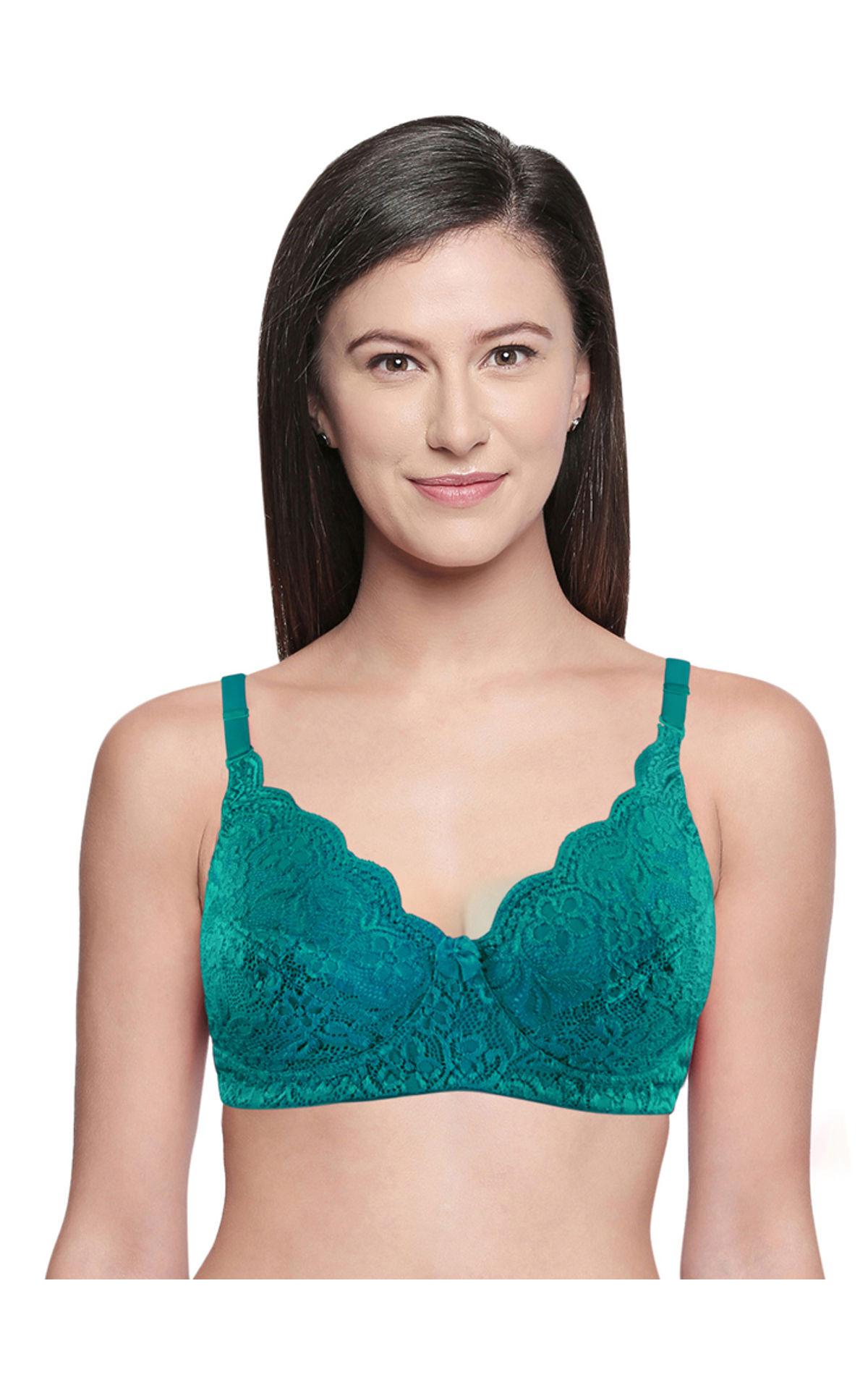 Bodycare Lace Bra - Non-Padded, Wirefree & Full Coverage-1501DPU