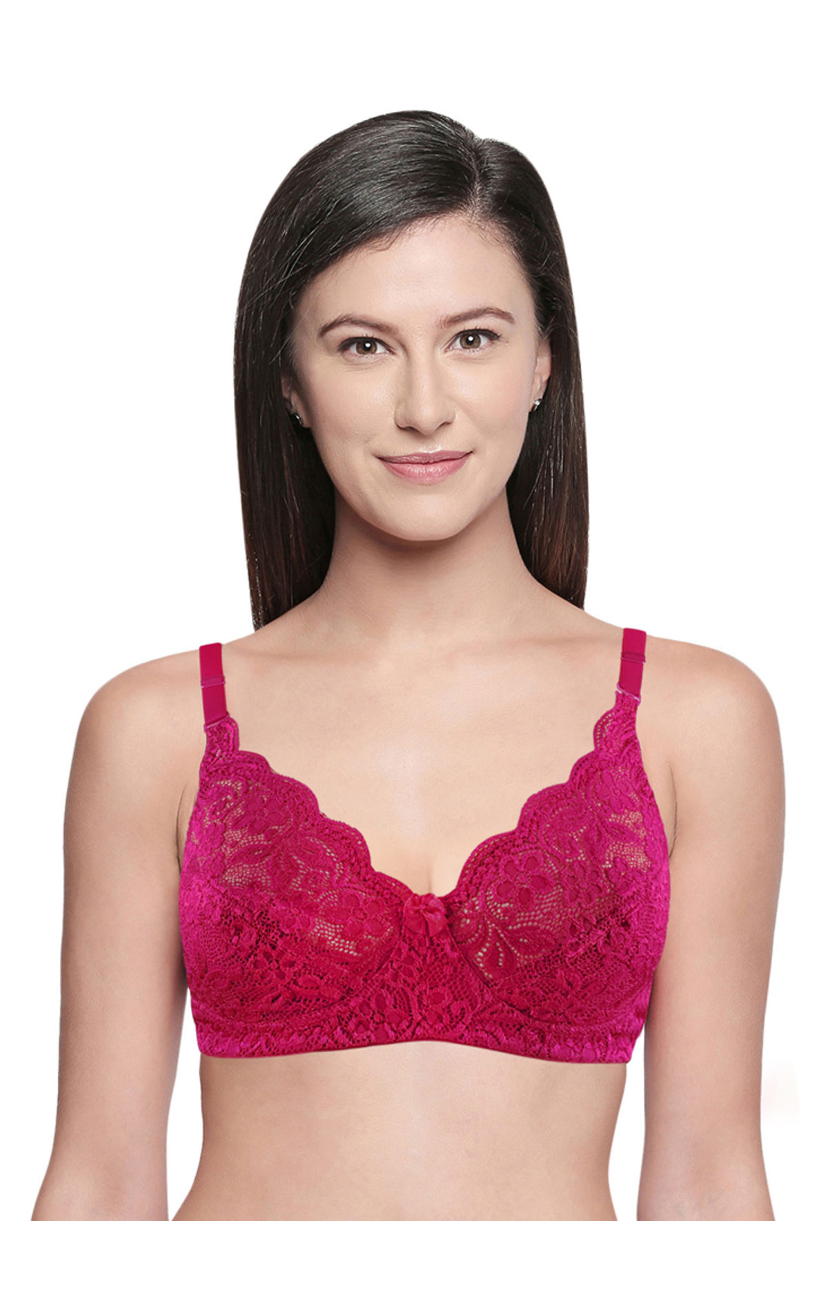 Buy Bodycare Perfect Coverage Bra In Maroon-Red-Purple Color (Pack