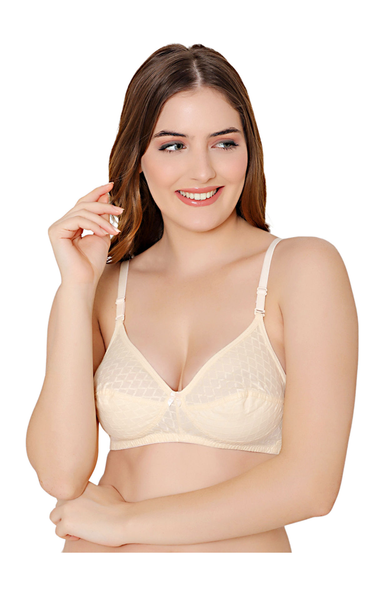 Bodycare cotton wirefree convertible straps comfortable non padded bra-1510S