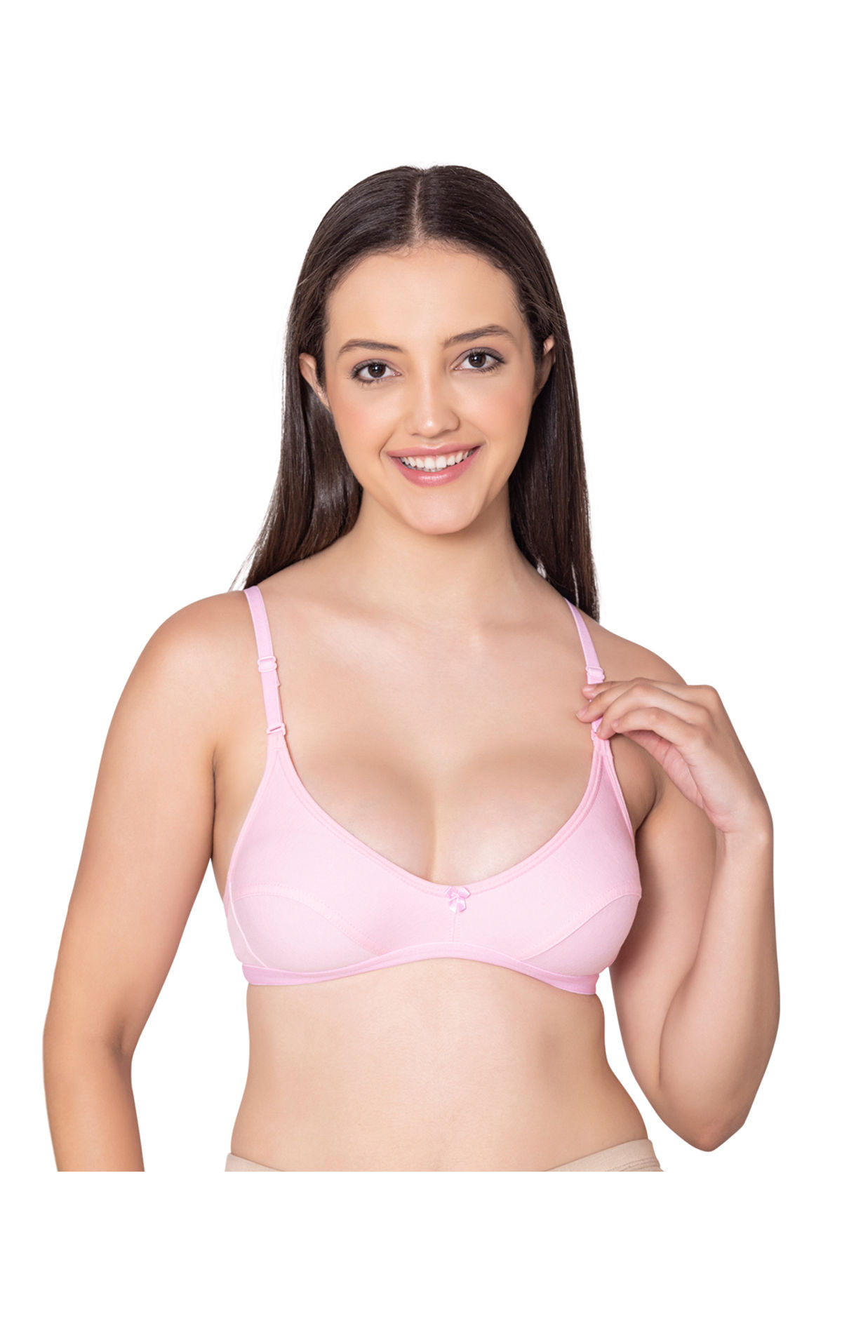 Bodycare polycotton wirefree convertible straps comfortable non padded bra -1531PI