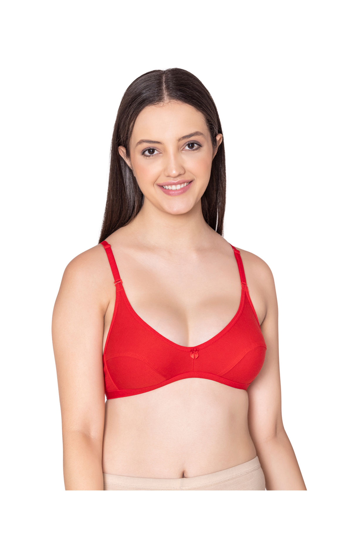 Bodycare polycotton wirefree convertible straps comfortable non padded  bra-1531PI