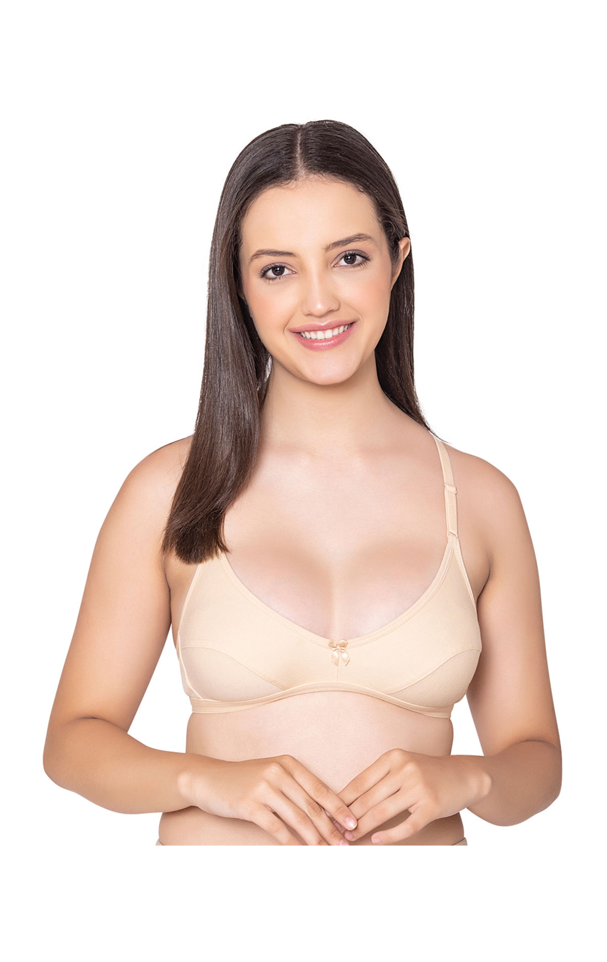 Bodycare polycotton wirefree adjustable straps comfortable non padded  bra-1570B