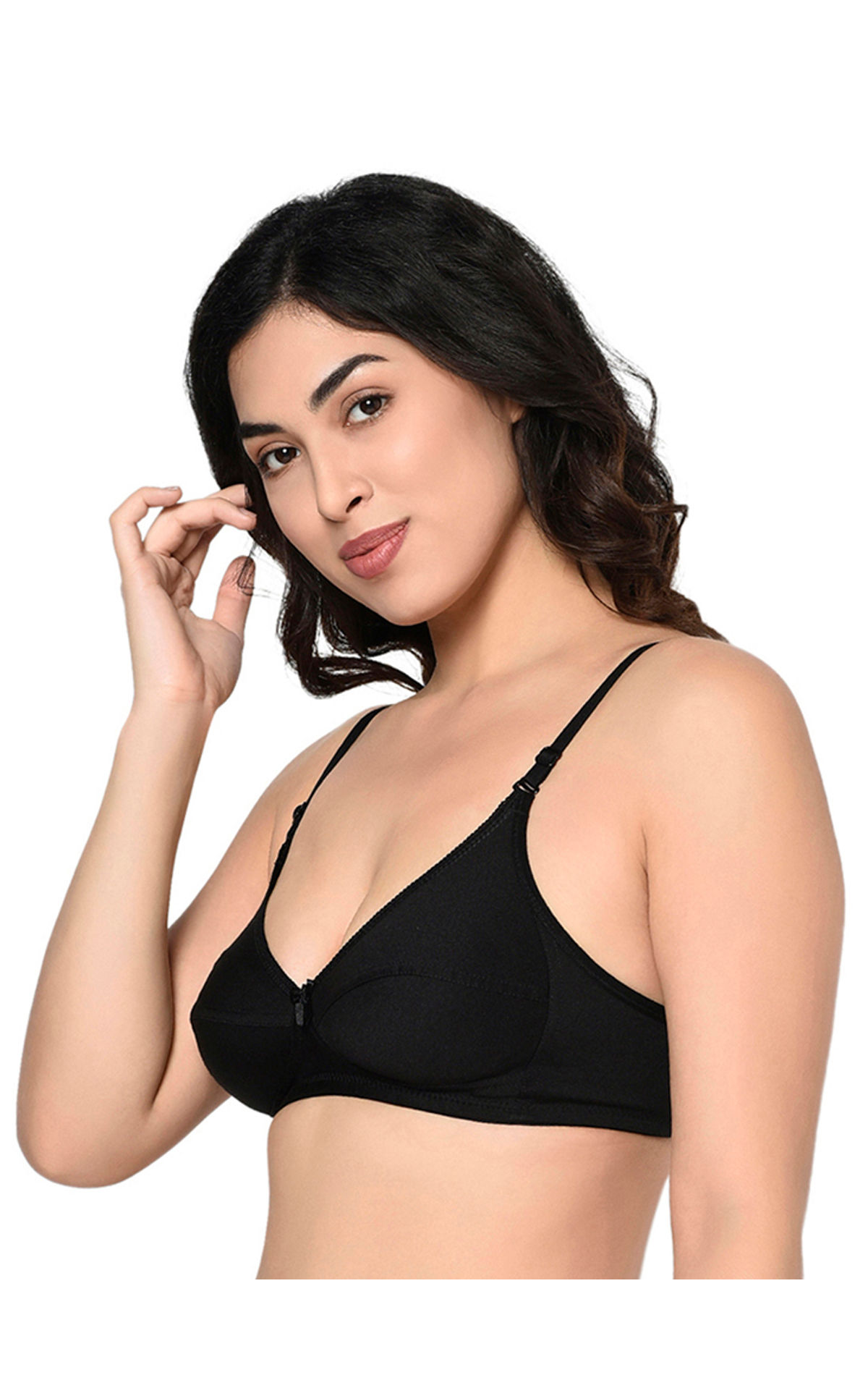 Bodycare Seamed, Non Padded Bra-1567-black, 1567b