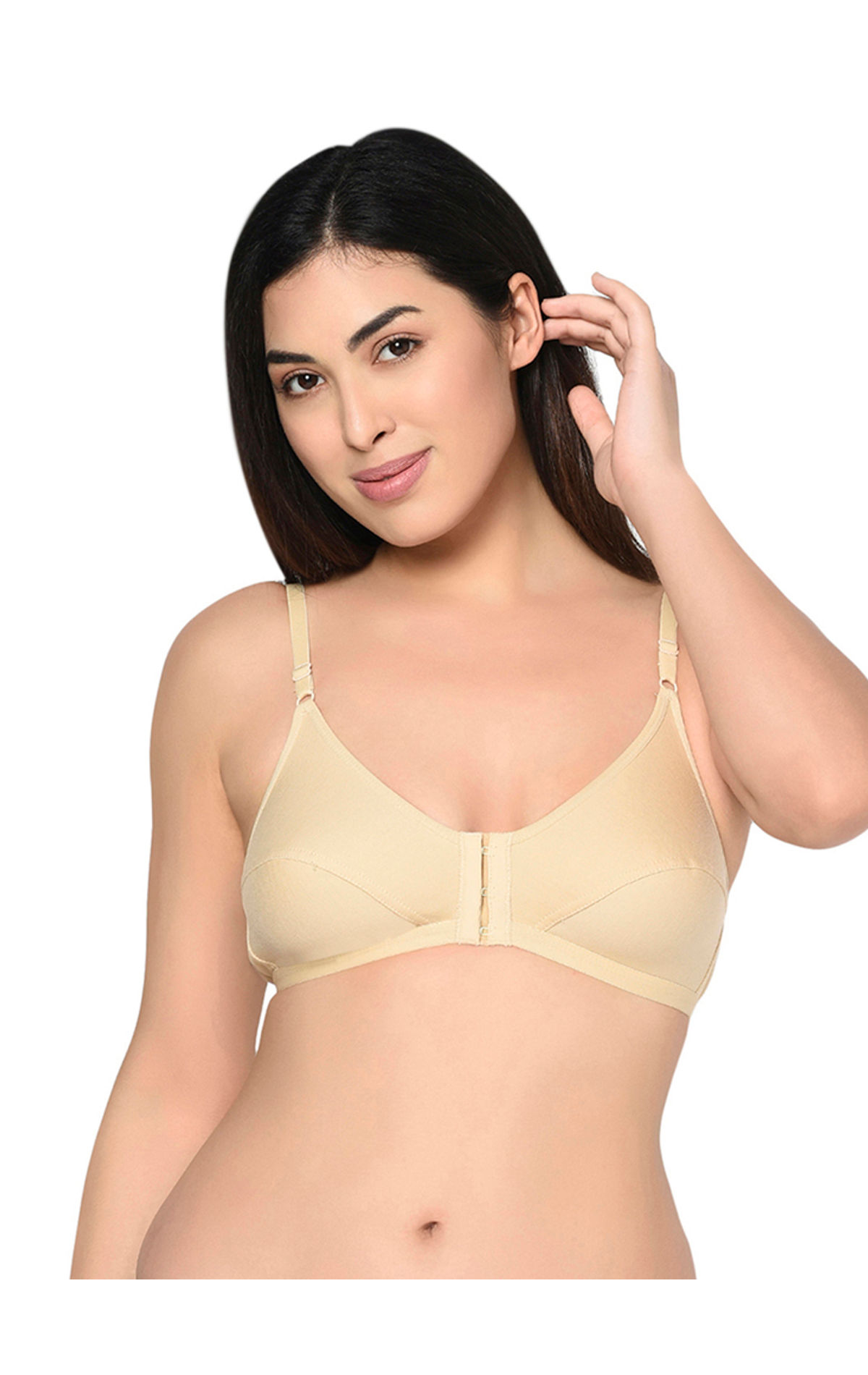 Buy Bodycare Low Coverage, Front Open, Padded Solid Color Bra in Pack of  2-6571 - Multi-Color (38B) online