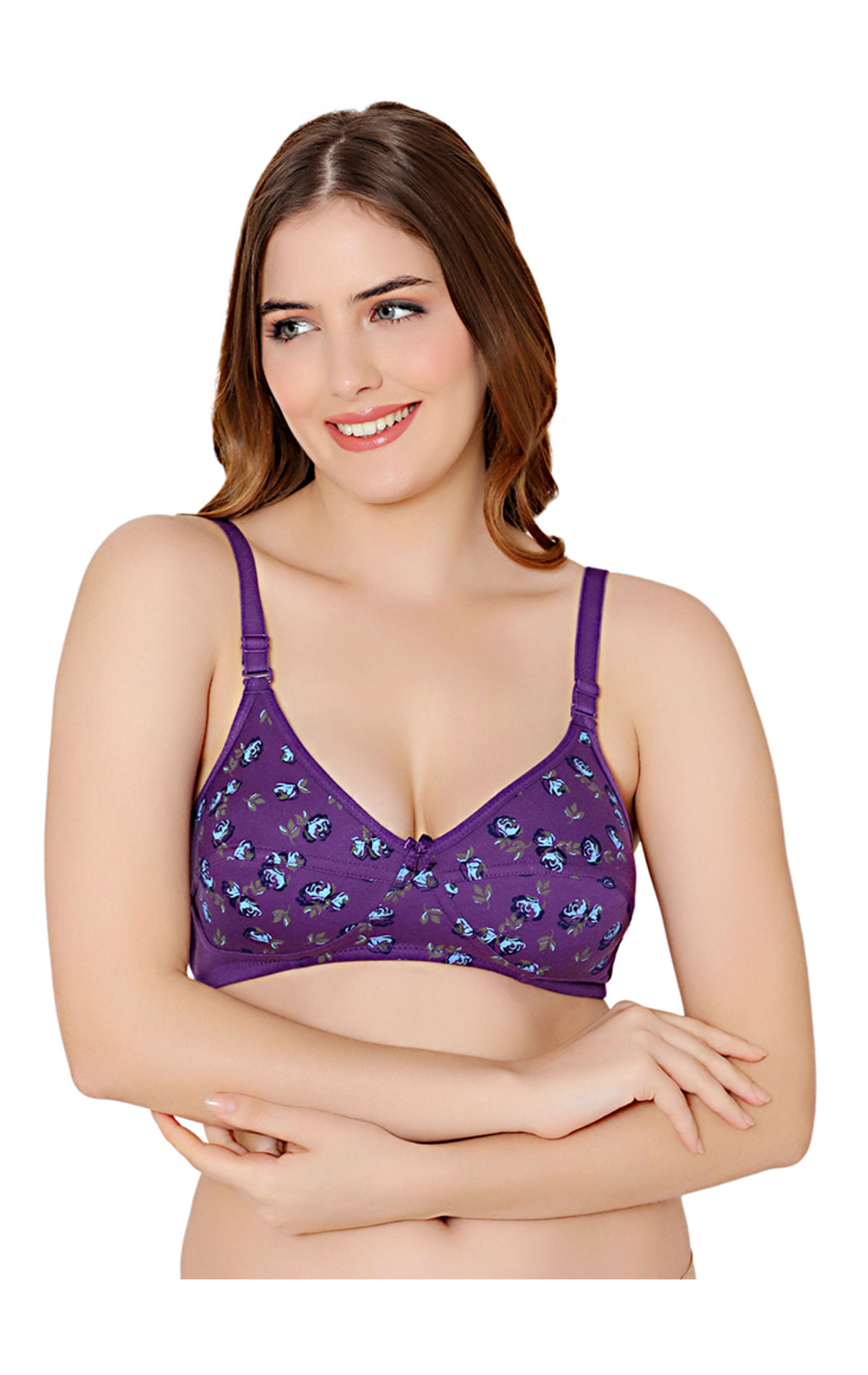 Buy Bodycare cotton wirefree adjustable straps soft cup padded Bra