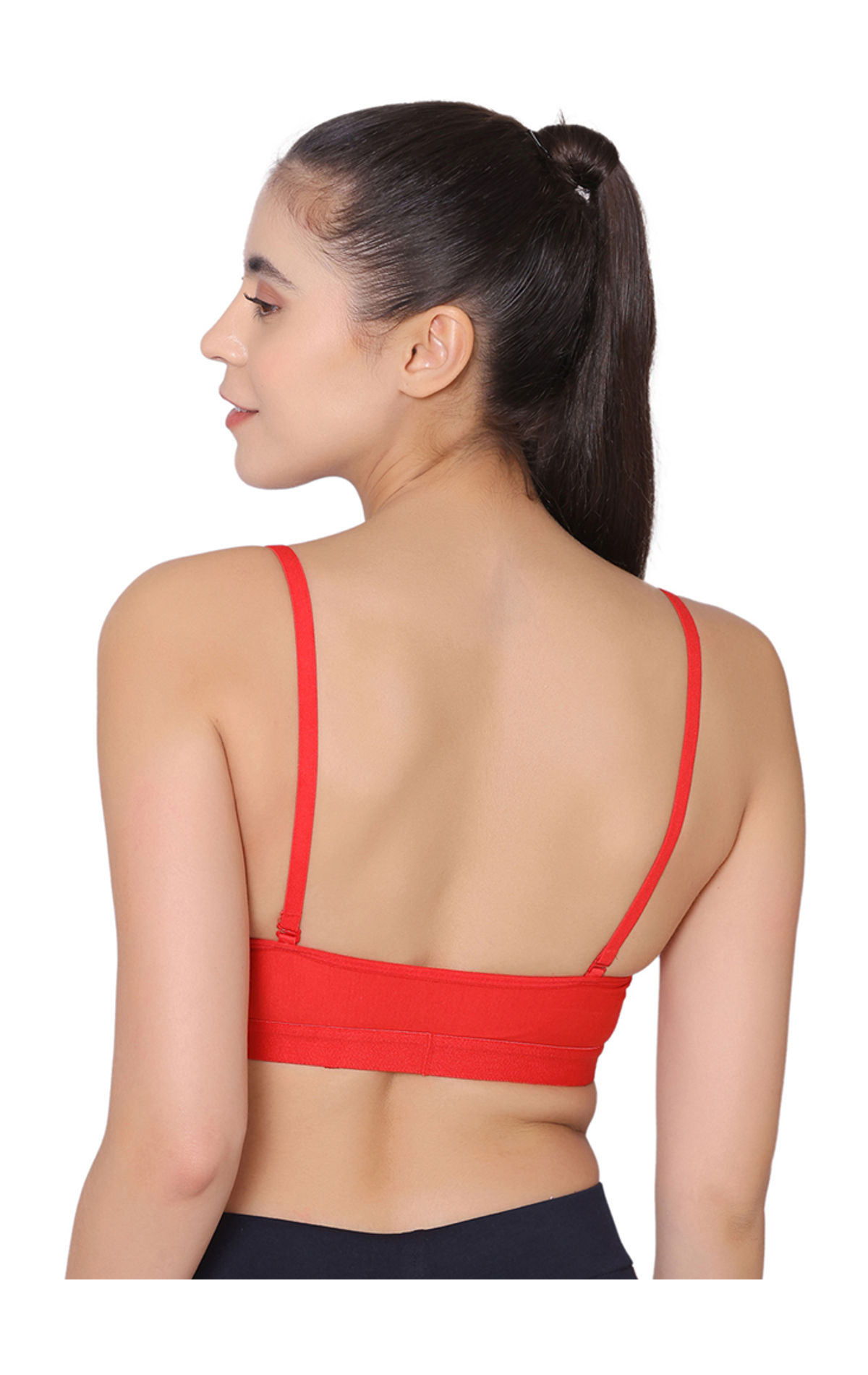 Bodycare Wire Free, Seamless Padded Sports Bra -1606-red, 1606-red