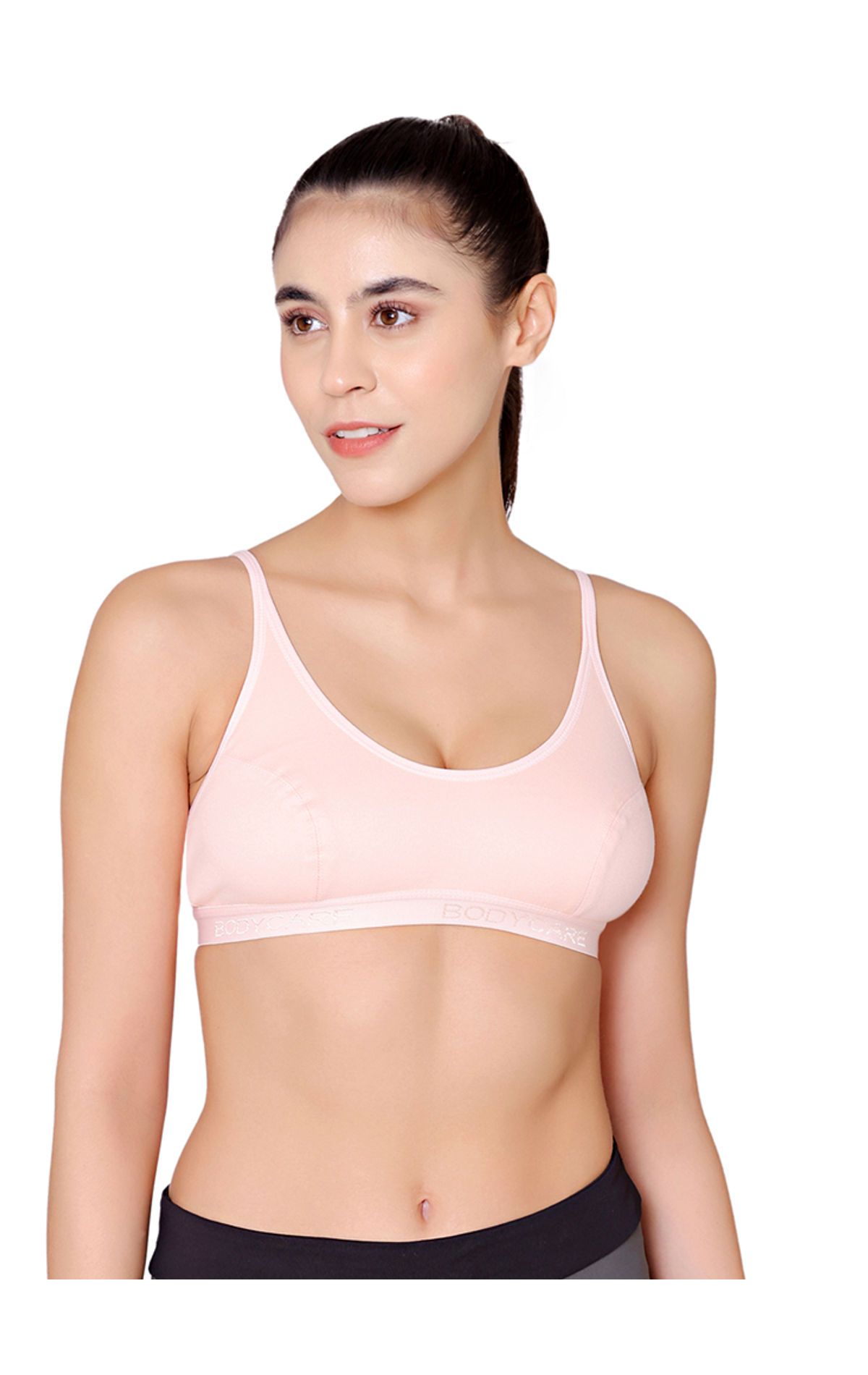 Buy Bodycare cotton spandex wirefree adjustable straps seamless padded  sports bra-1615PI Online at Best Prices in India - JioMart.
