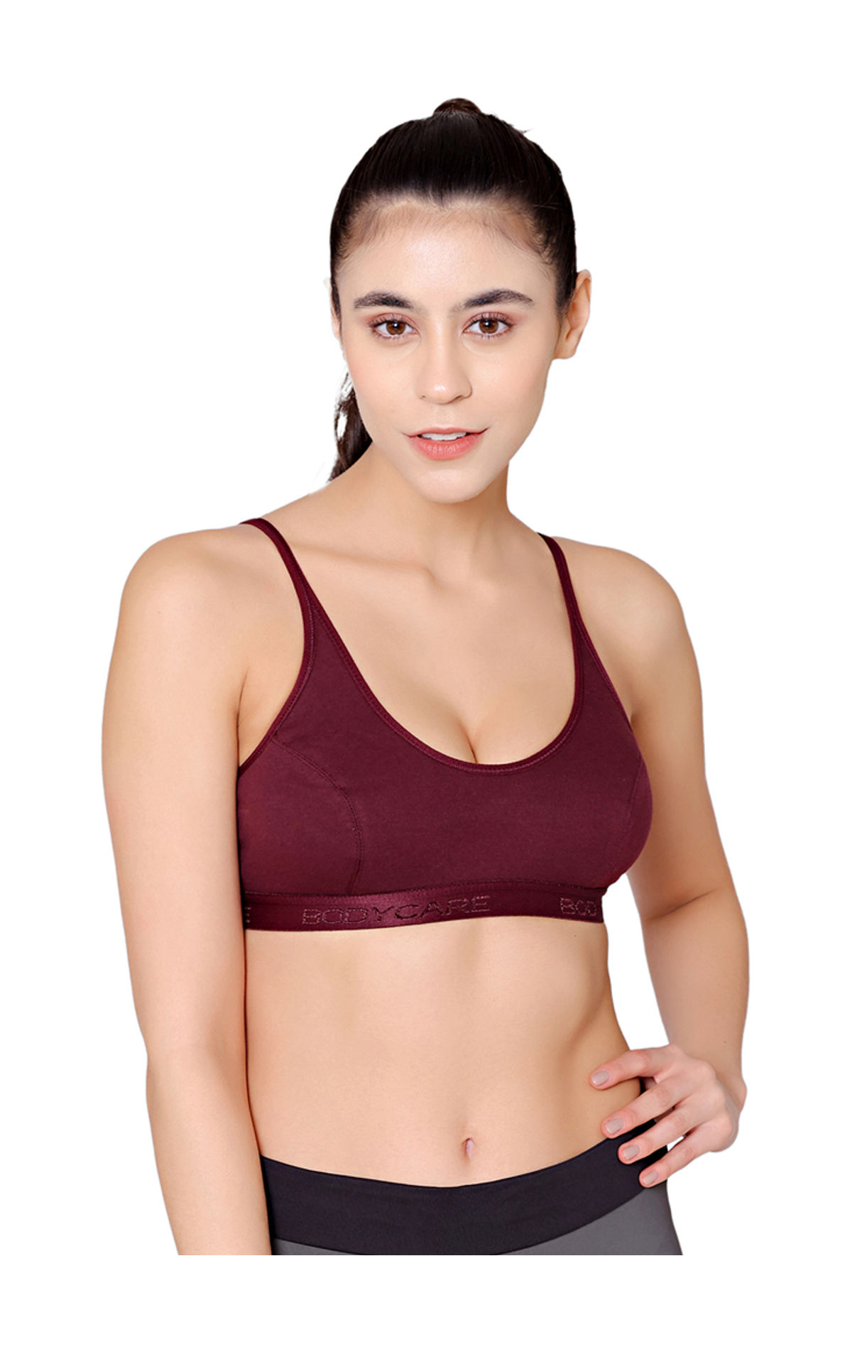 Buy Bodycare cotton spandex wirefree adjustable straps seamless padded  sports bra-1615S Online at Best Prices in India - JioMart.