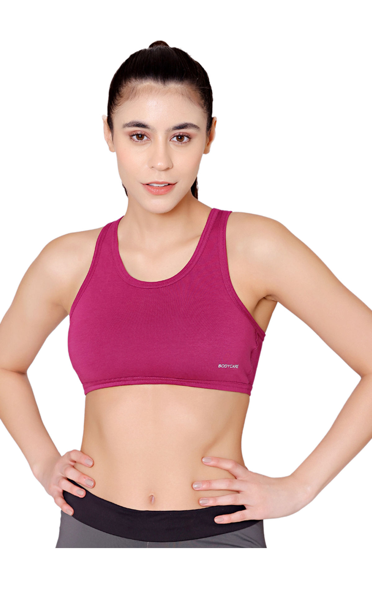 Buy Bodycare Sports Bra In Pink-Red-Black Color - Pack Of 3 online