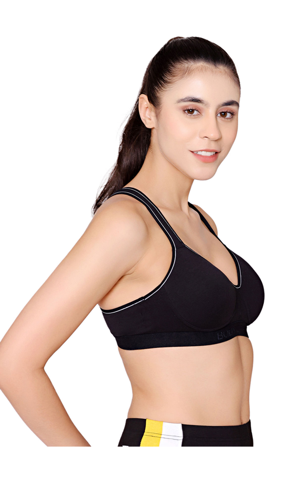 Bodycare cotton spandex wirefree adjustable straps seamless padded bra-6752B