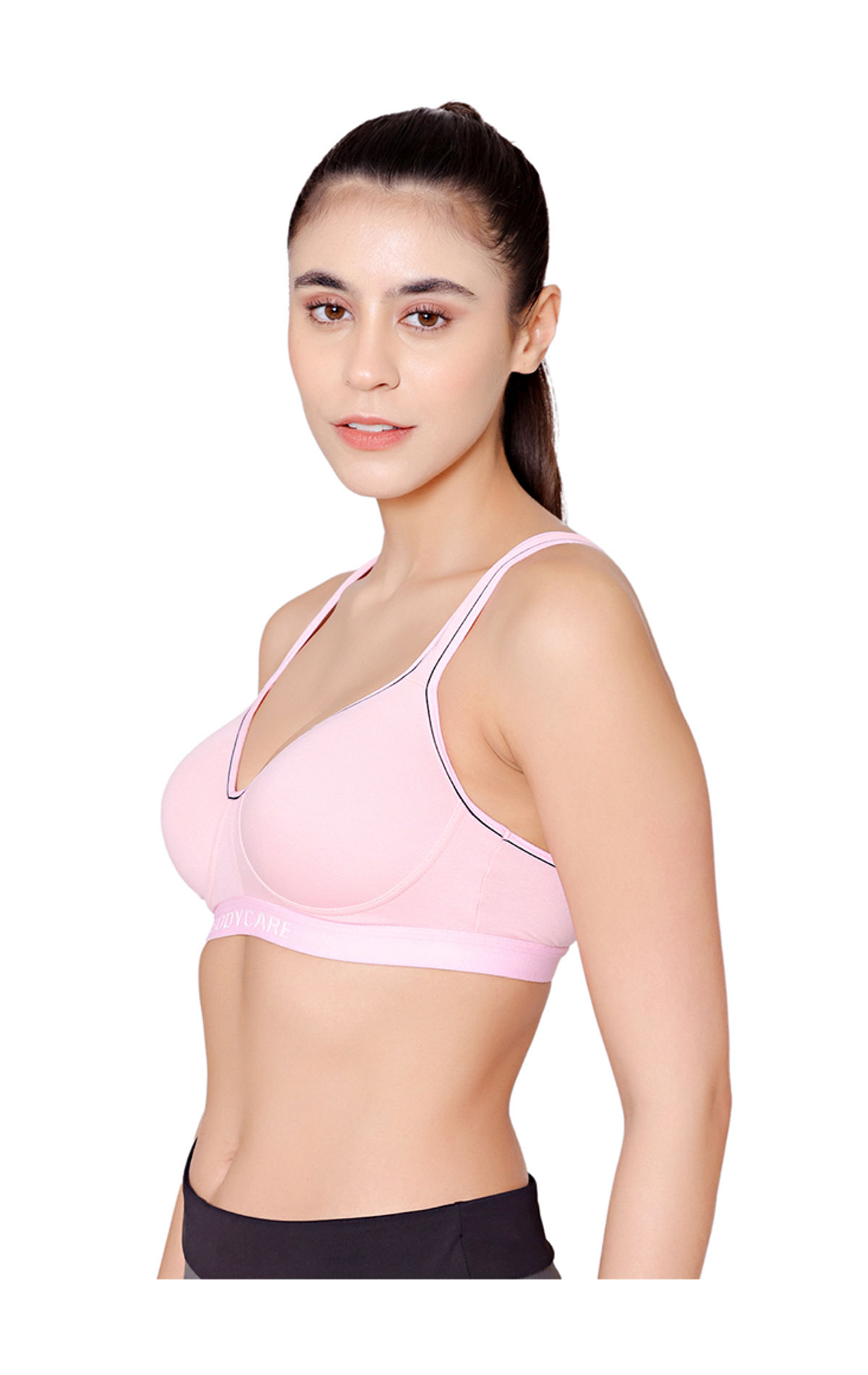 BODYCARE 1606-WHITE Cotton, Spandex Full Coverage Wirefree Seamless Padded  Sports Bra (30B, White) in Mumbai at best price by Yashika Fall Works -  Justdial