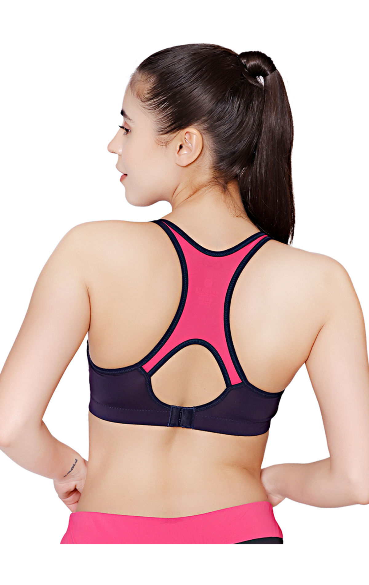 Bodycare Polyamide spandex broad straps seamless padded sports bra-1624B