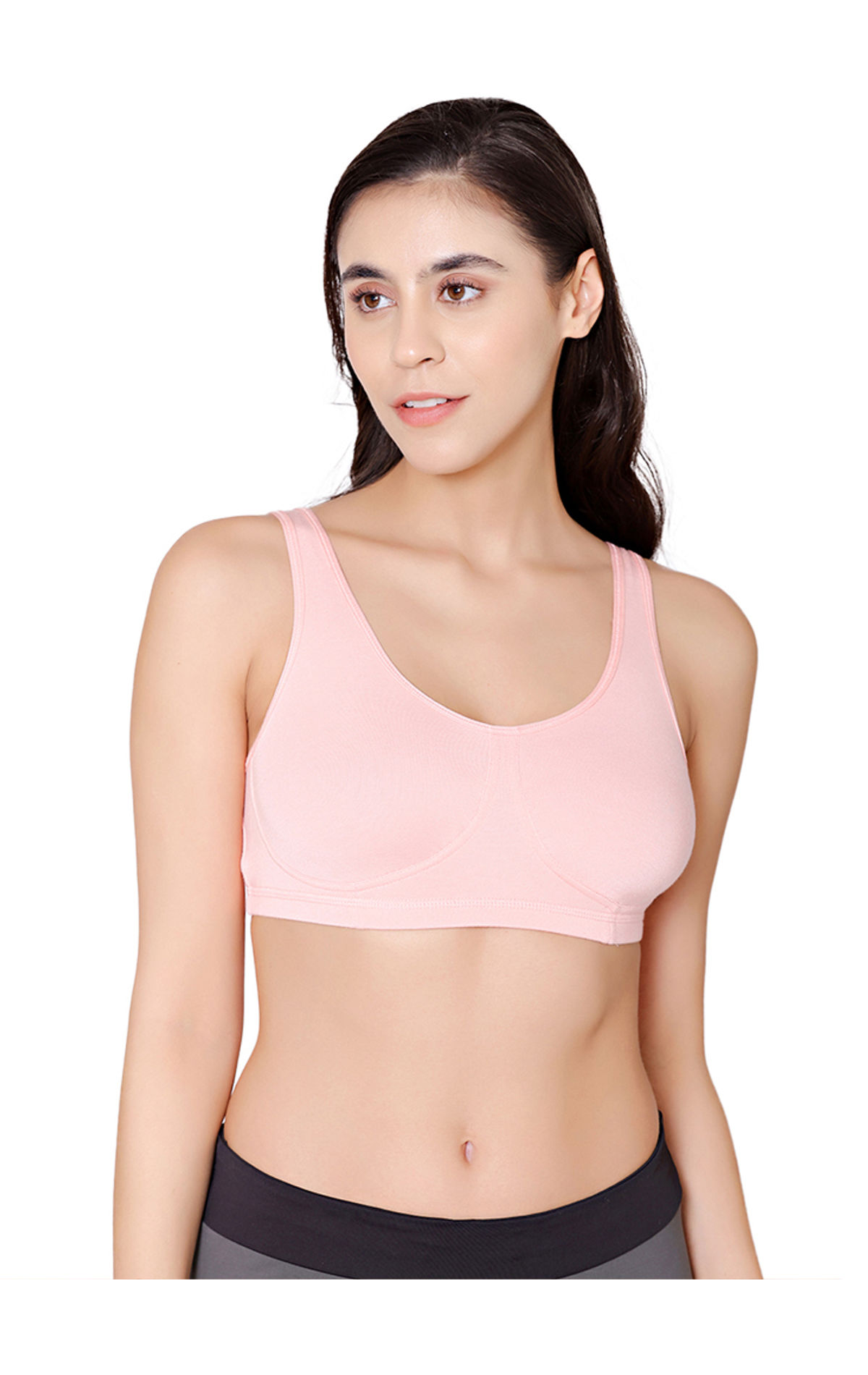 Modal Solids - Pink, Sports Bra - Modal