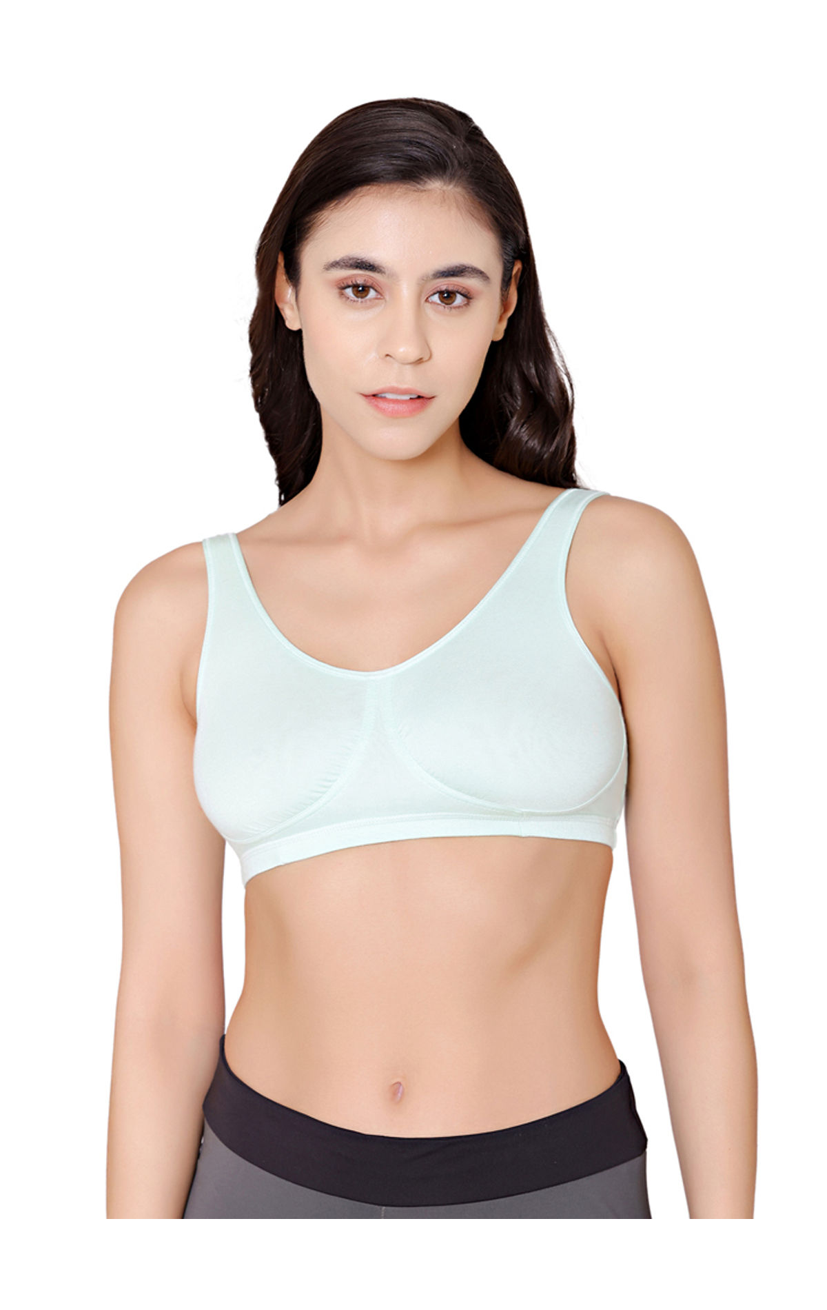 Bodycare modal spandex wirefree broad straps soft cup sleep bra