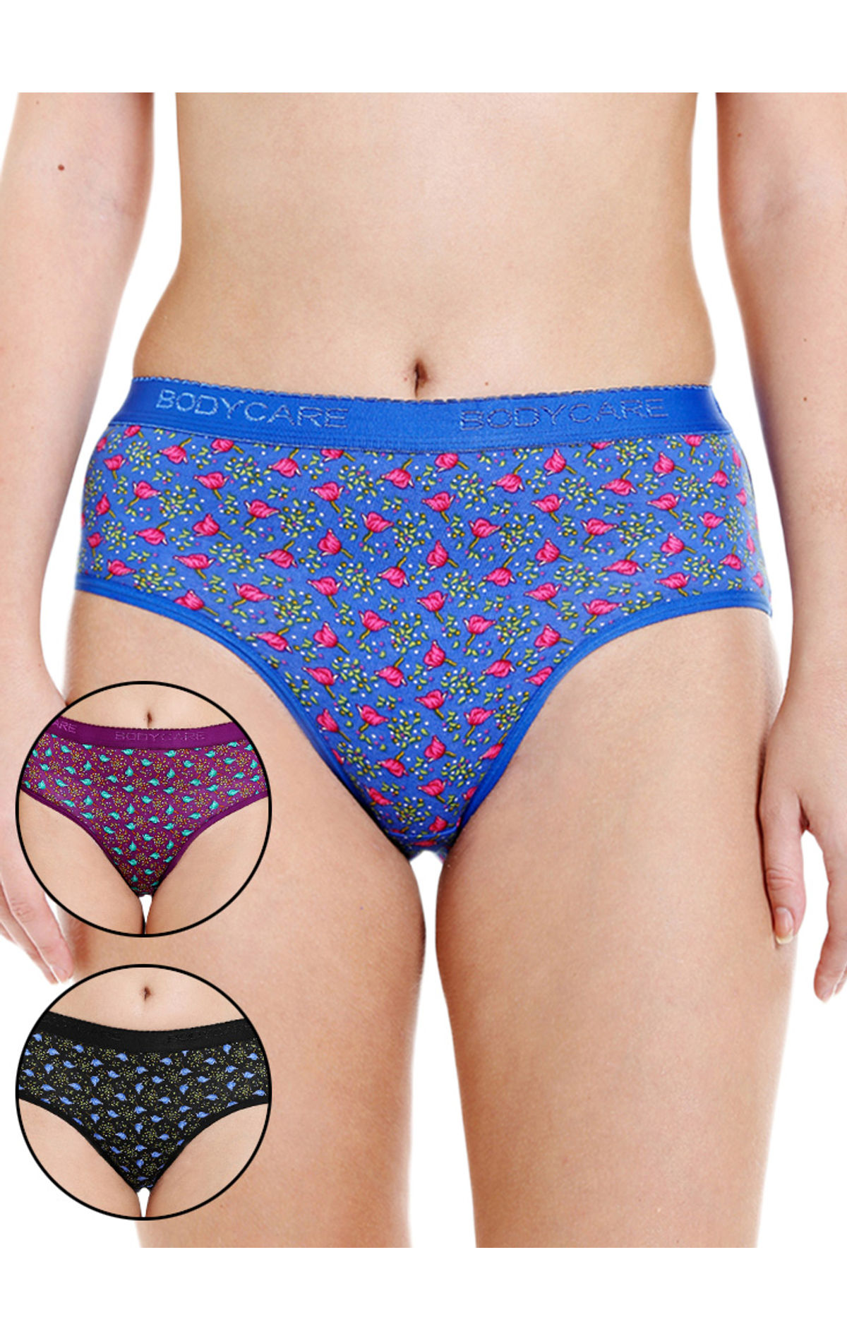 Pack Of 3 Printed Cotton Briefs In Assorted Colors-15000