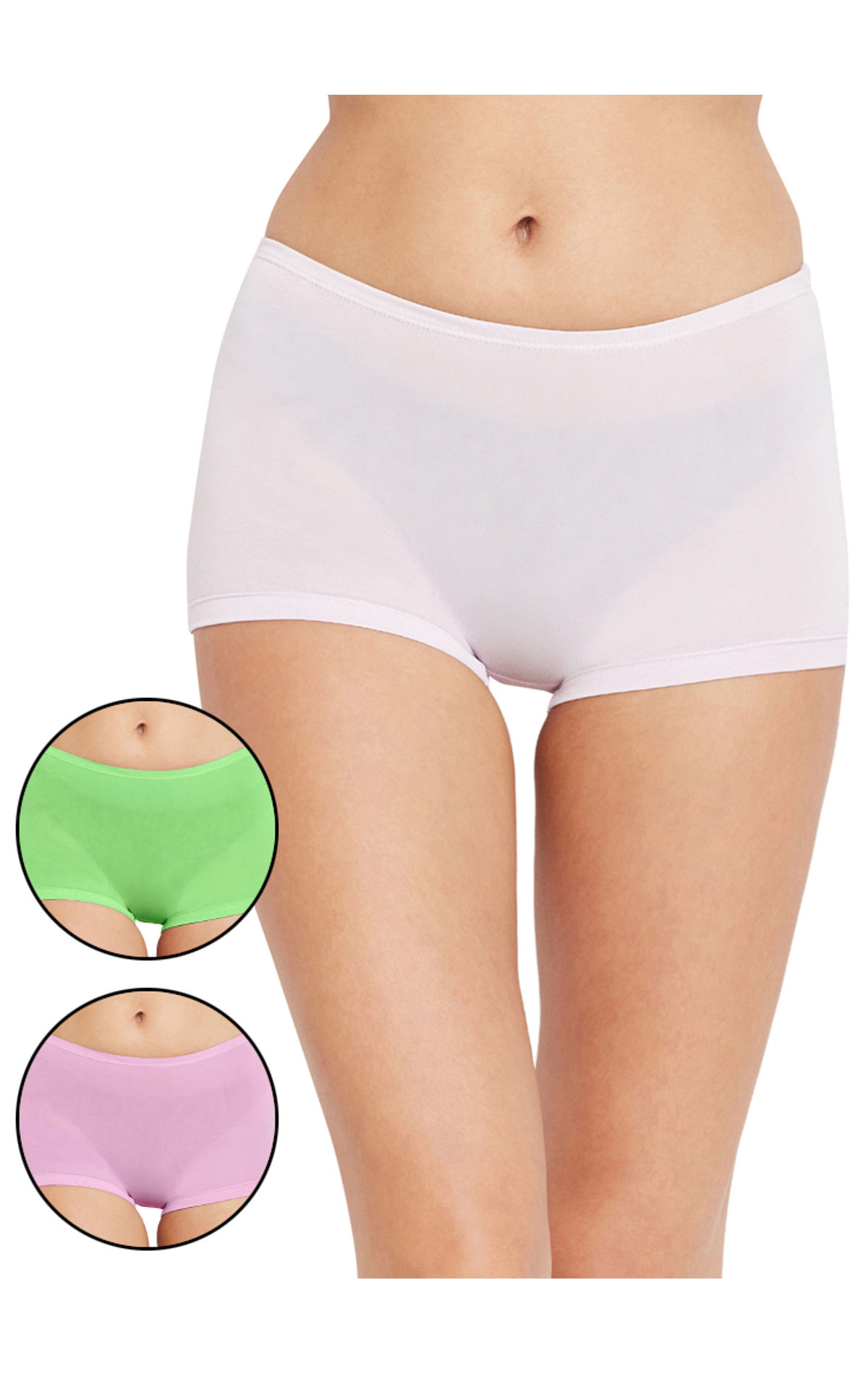 Bodycare Pack Of 2 Cycling Shorts Panties In White Color-16w