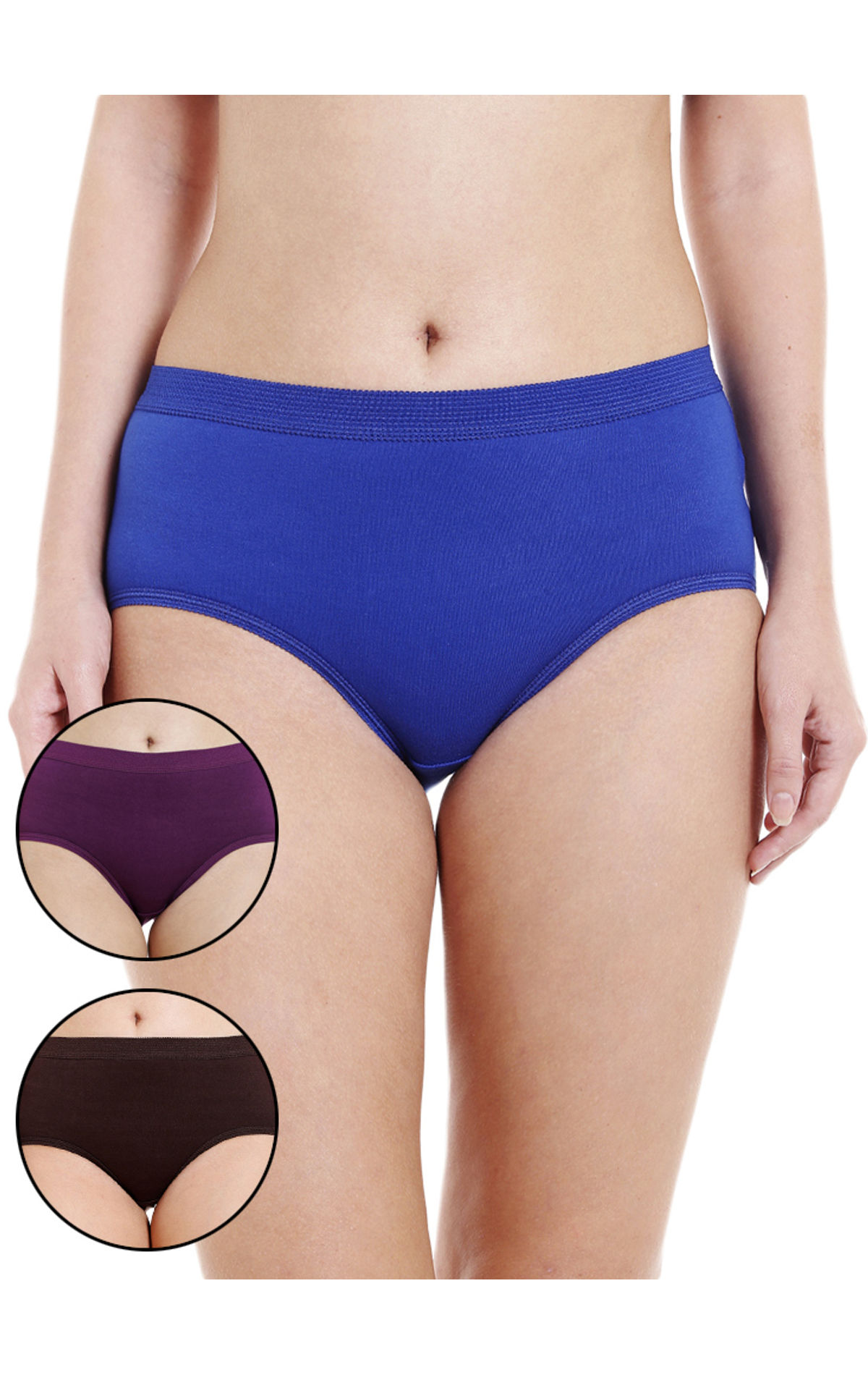 Bodycare Pack Of 3 Premium Solid Hipster Briefs In Assorted Color-9454, 9454-3pcs