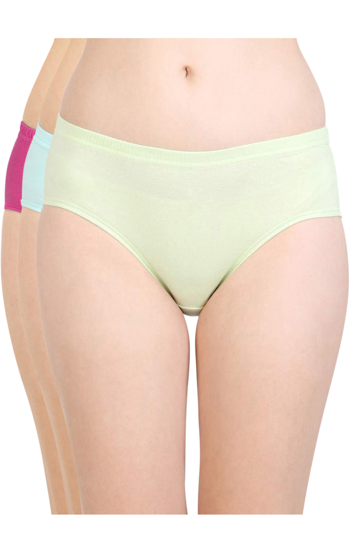 BODYCARE Women's Cotton Hipster Panty (Pack of 3) Assorted_S : :  Fashion