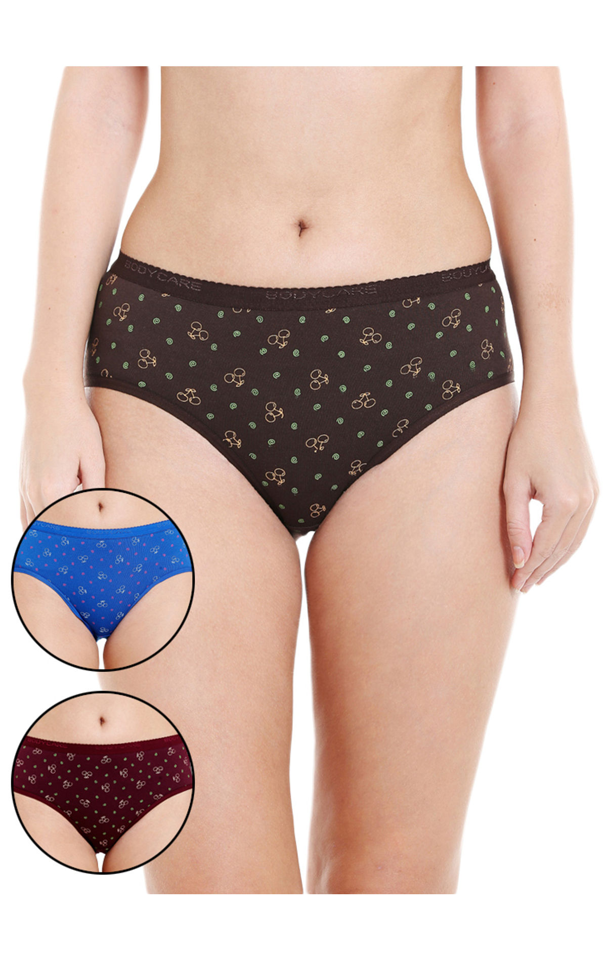 Bodycare 100 Cotton Printed High Cut Panty, 4000