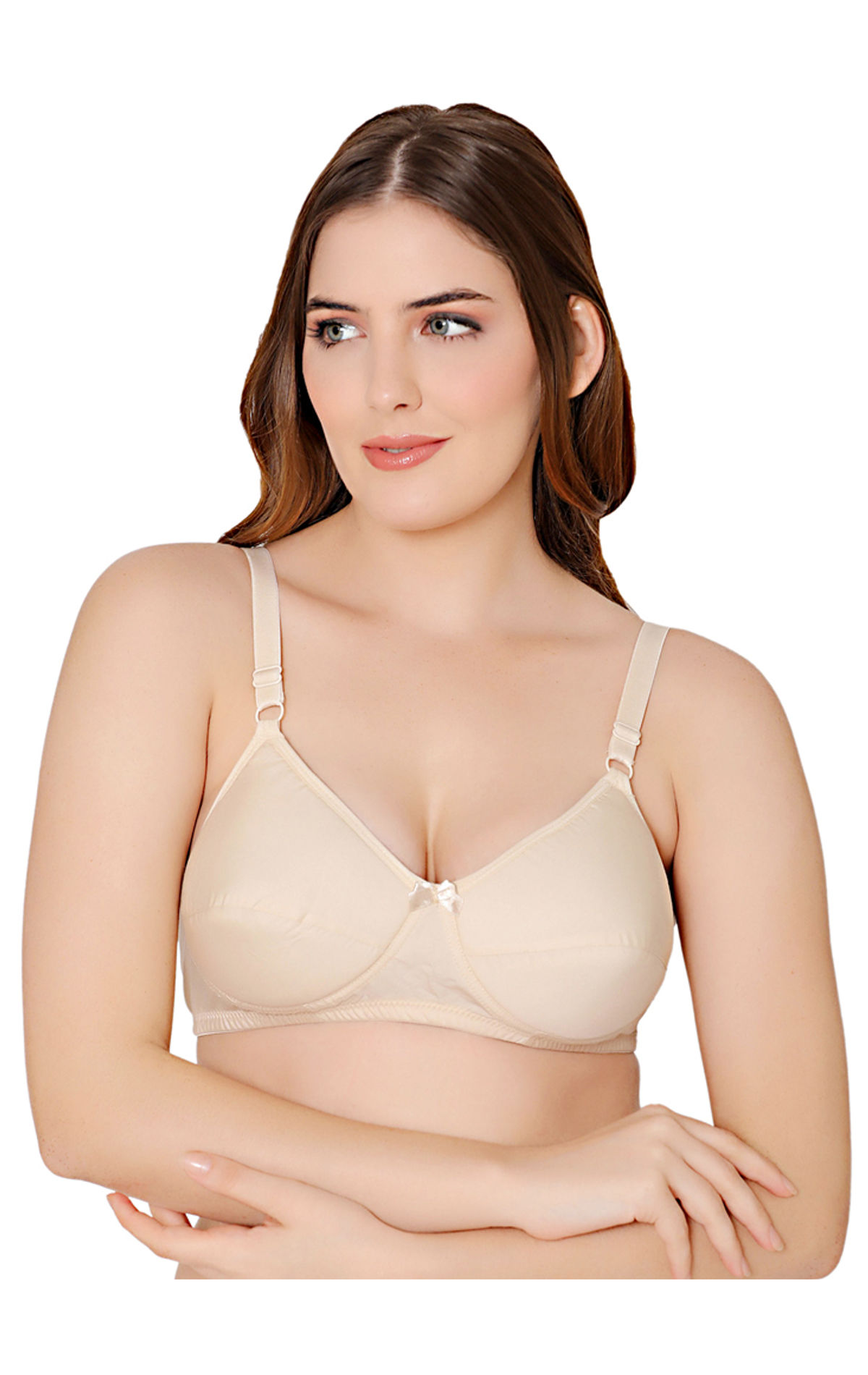 Bodycare cotton wirefree adjustable straps soft cup padded bra-5543S