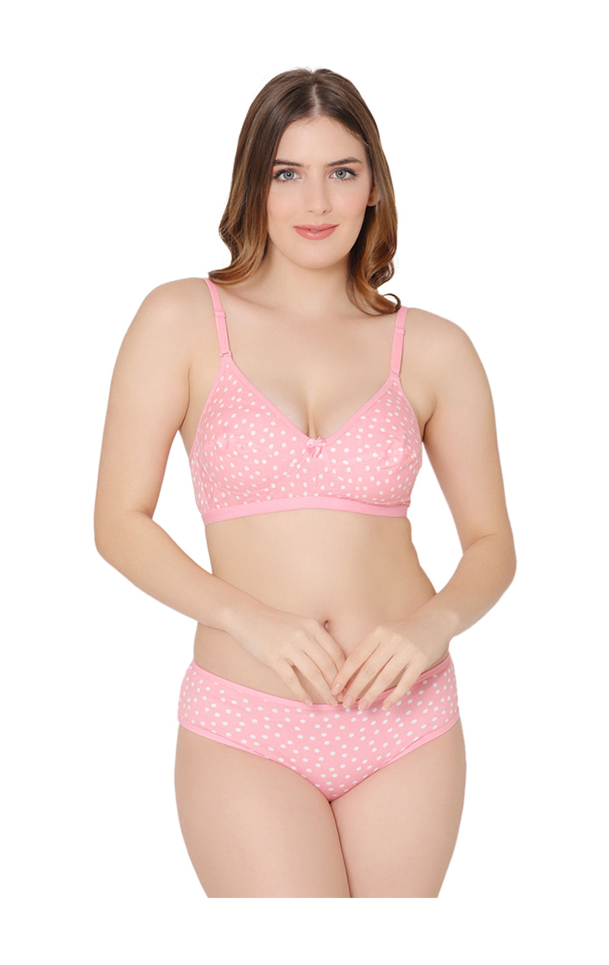 Buy Body Tonic Women Cotton Printed Bra Panty Set for Women Lingerie Set  Bra Panty Set Combo (Pack of 1) Pink at