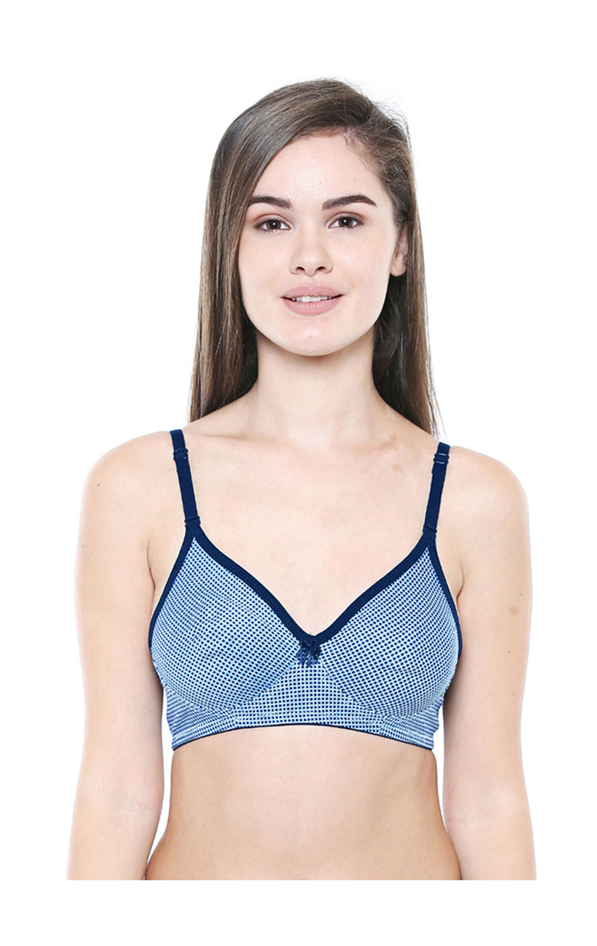 Blue Transparent Strap Bra