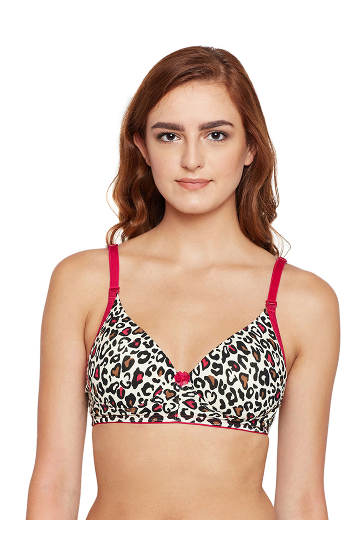 New Womens Adjustable Straps Padded Push-Up Bra Leopard Print Bra