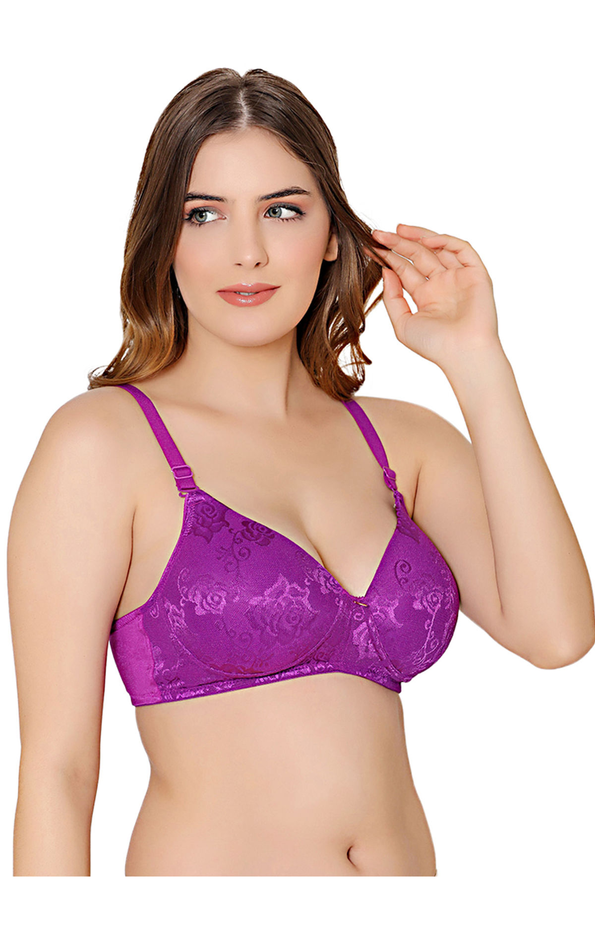 BODYCARE 6405Dpu Bridal Bra & Panty Set In Nylon Elastane (Purple