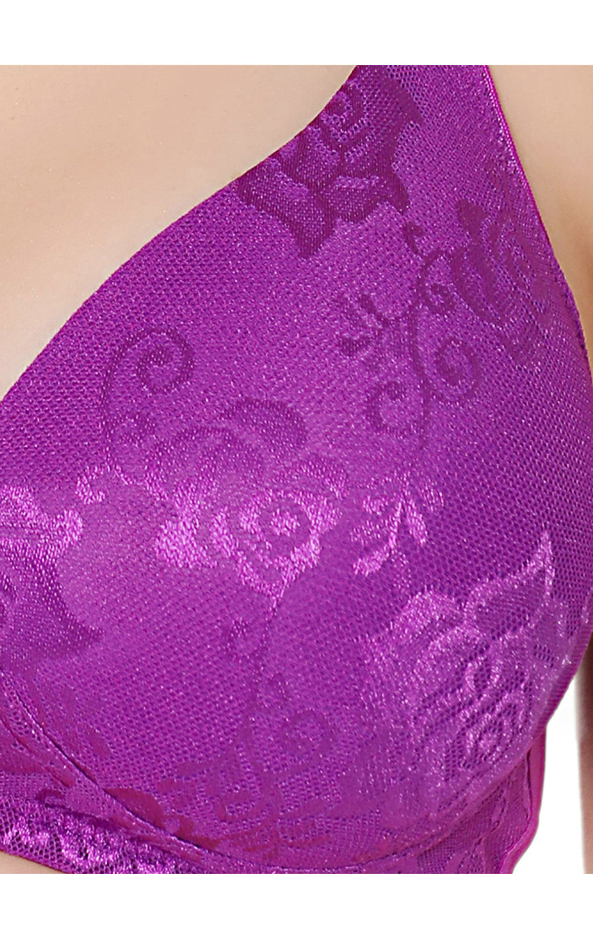 Buy Yvette Women's Polyamide Wire Free Seamless Padded Bra Pink (L)_Light  Purple at