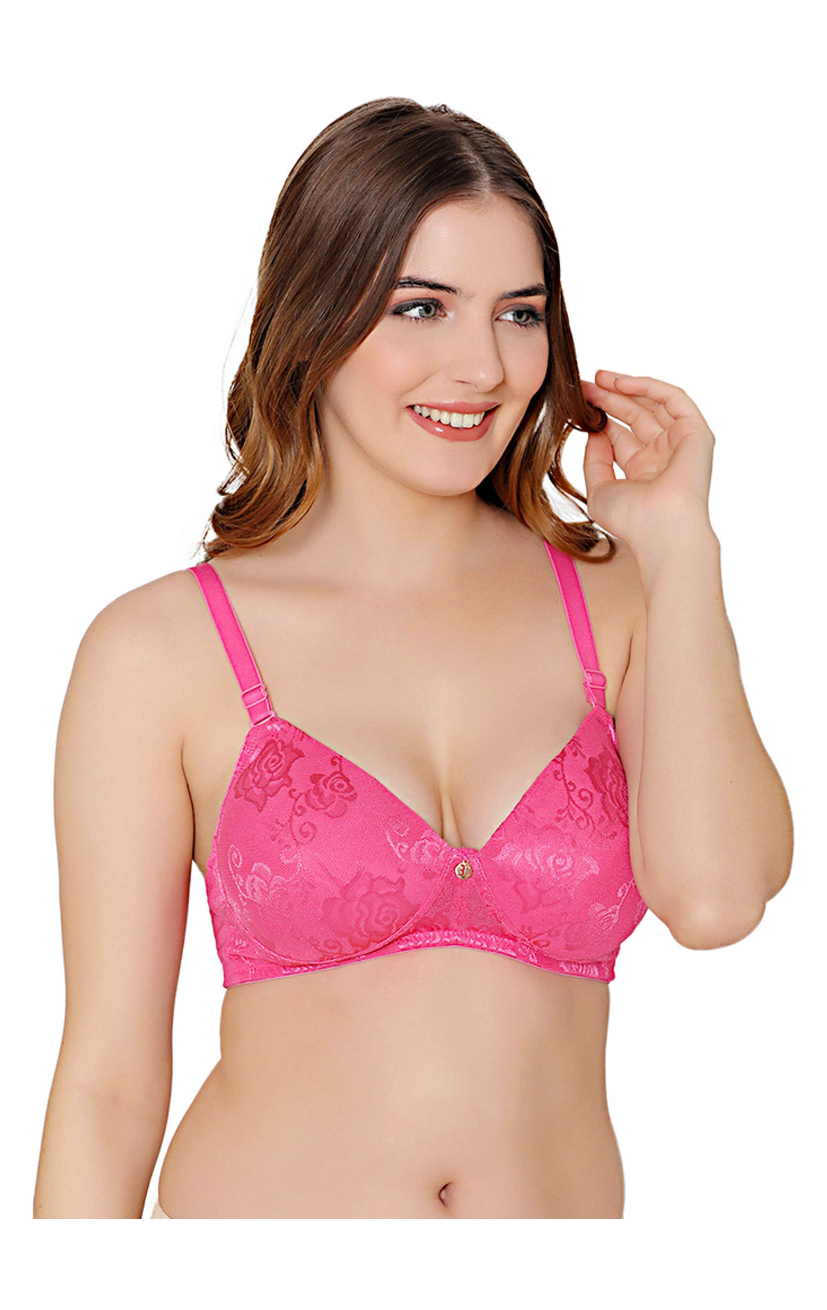 shyaway SY91014 Rose Print Nylon, Spandex Demi Coverage Seamless T-Shirt Bra  (34C, Light Pink) in Chennai at best price by Genxlead Retail Pvt Ltd  (Corporate Office) - Justdial