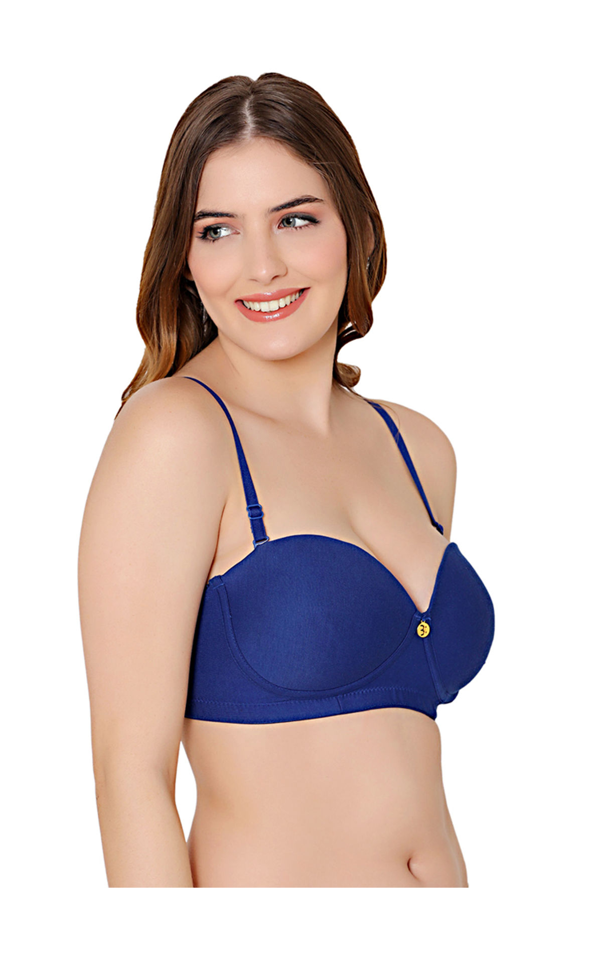 Bodycare cotton spandex wirefree adjustable straps seamless padded sports  bra-1615B