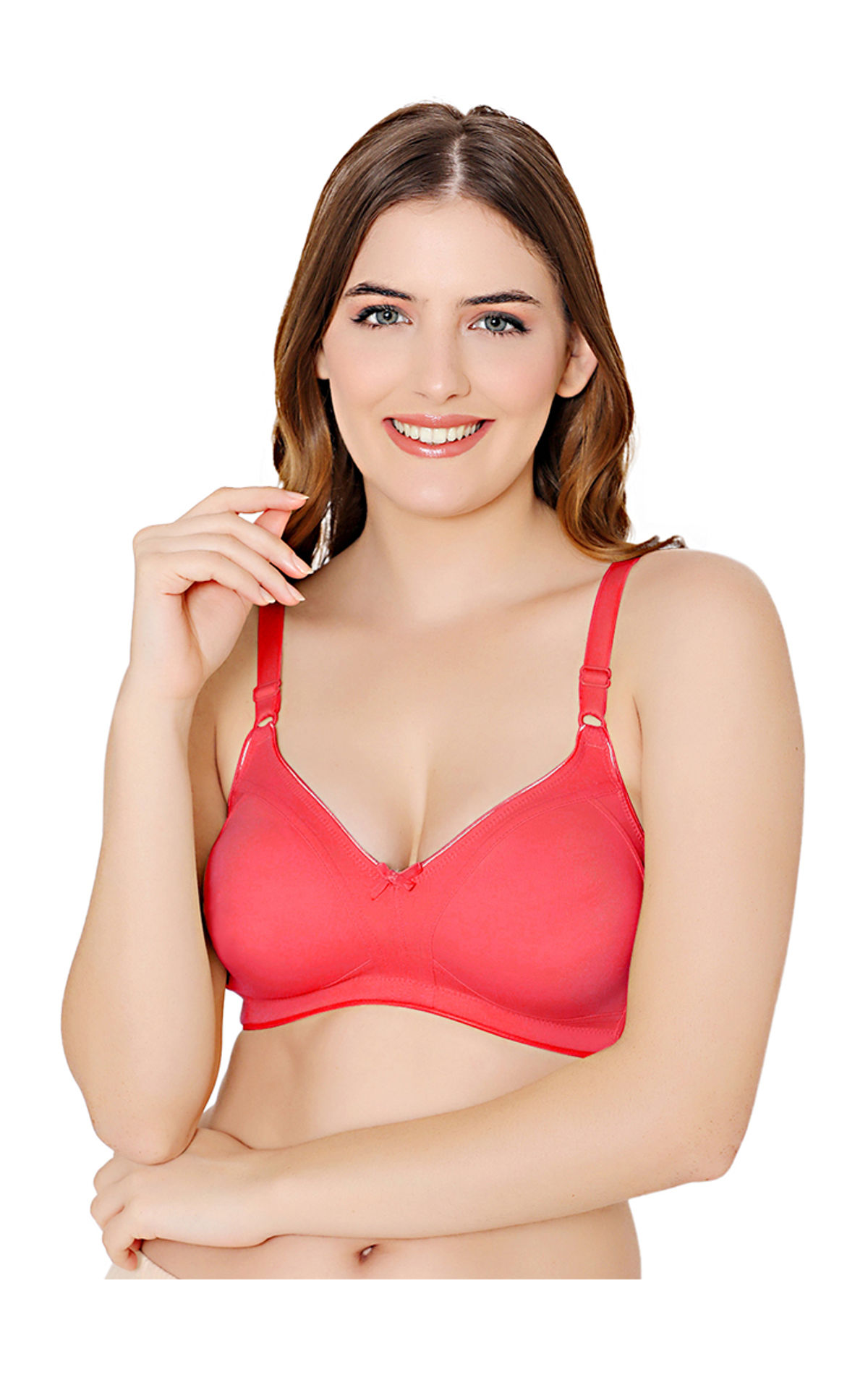 Bodycare cotton wirefree adjustable straps soft cup padded bra-5543W