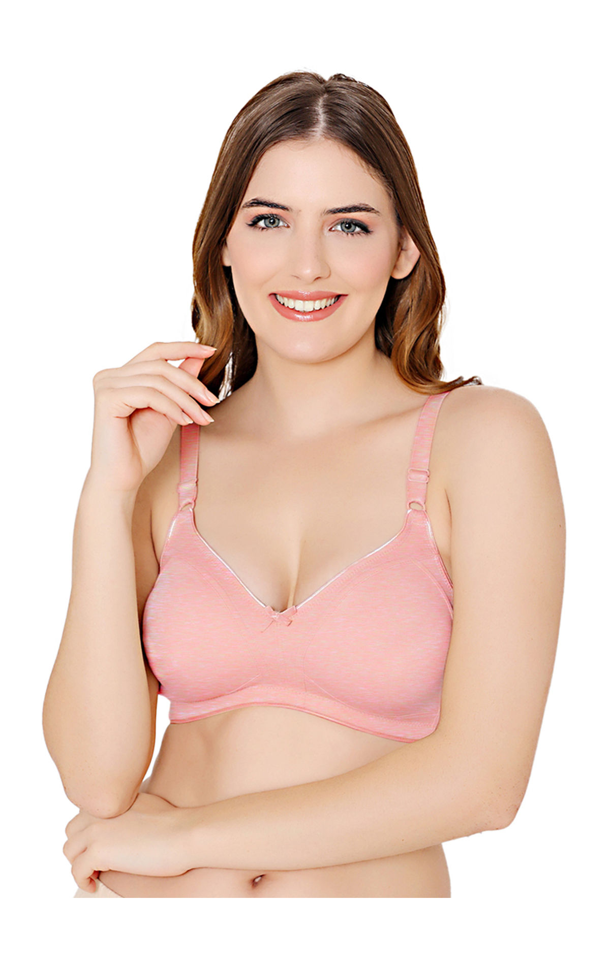 Bodycare polycotton wirefree adjustable straps moulded cup non padded bra -6576PI