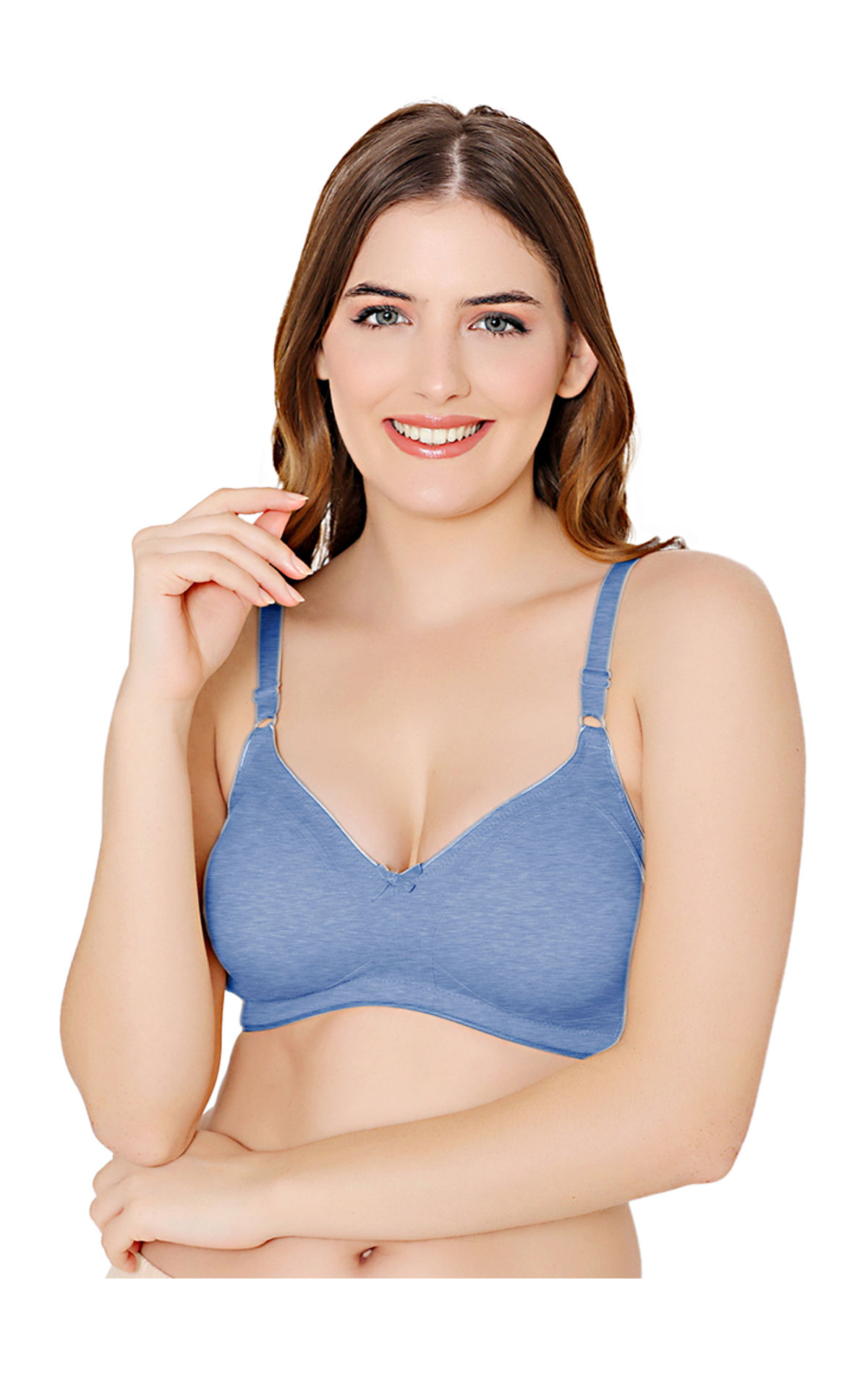 Bodycare polycotton wirefree adjustable straps moulded cup non padded  bra-6576S