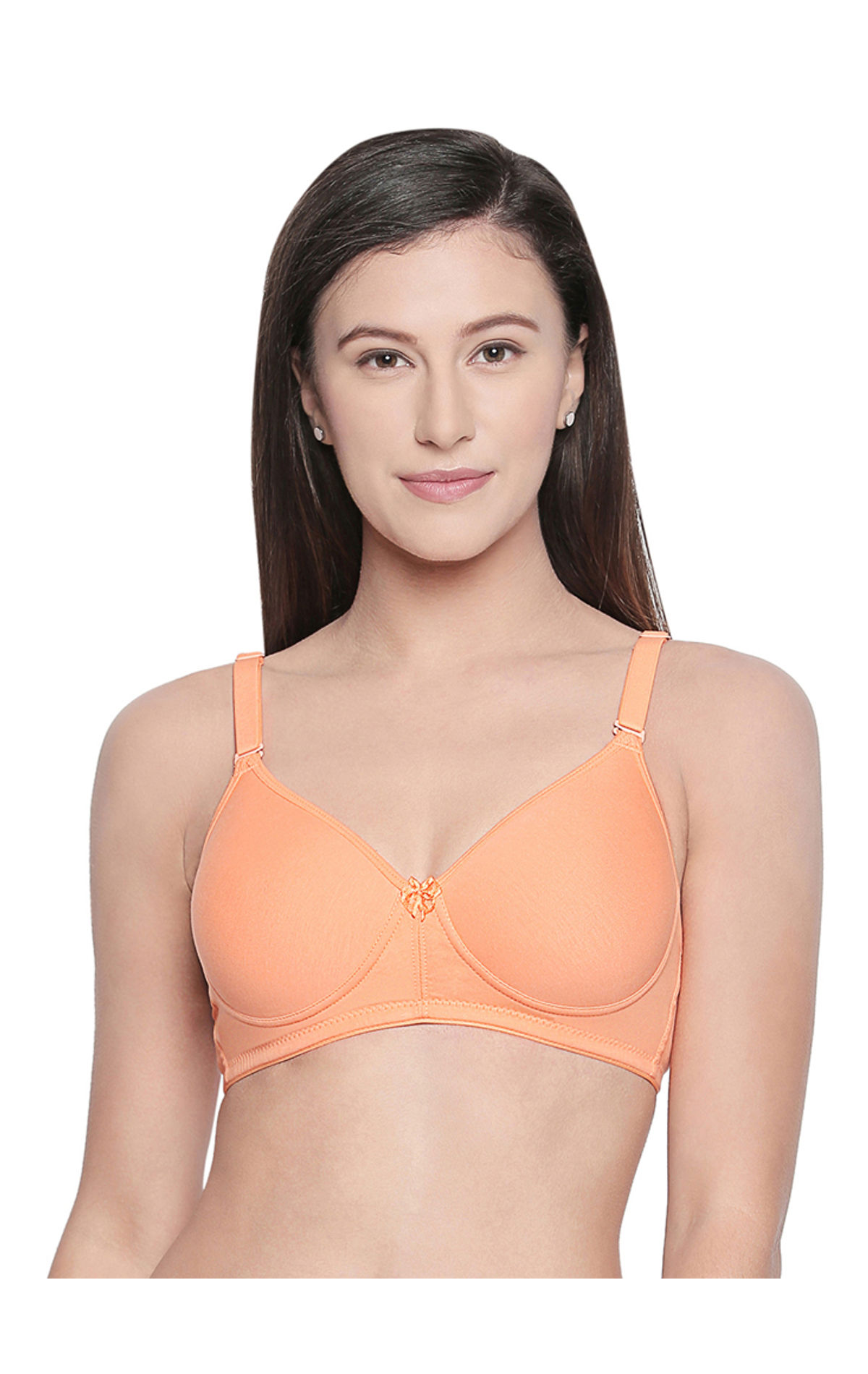 Seamless Padded Bra-bcd Cup Bra With Free Transparent Straps-6590