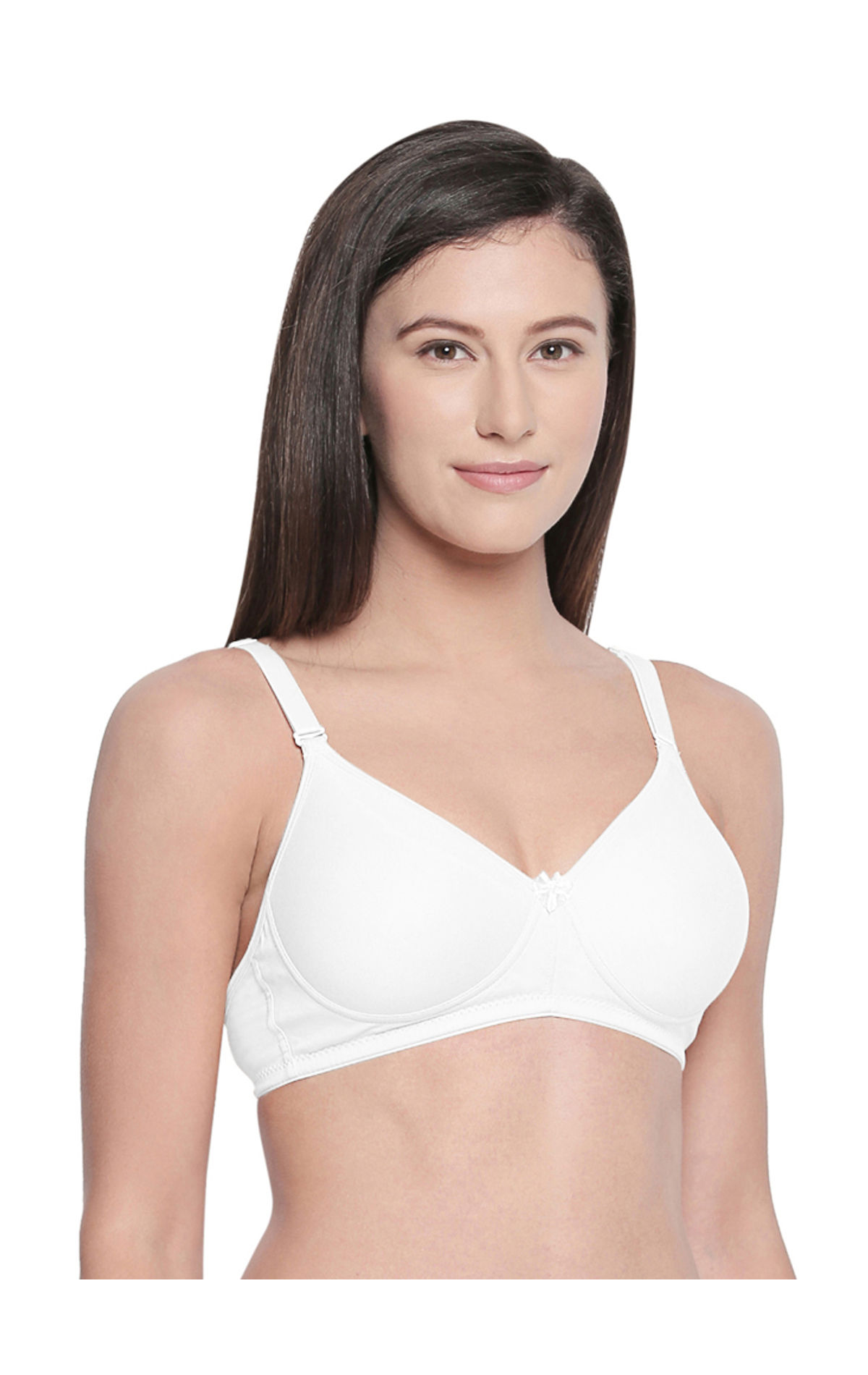 Seamless Padded Bra-bcd Cup Bra With Free Transparent Straps-6590, 6590-white