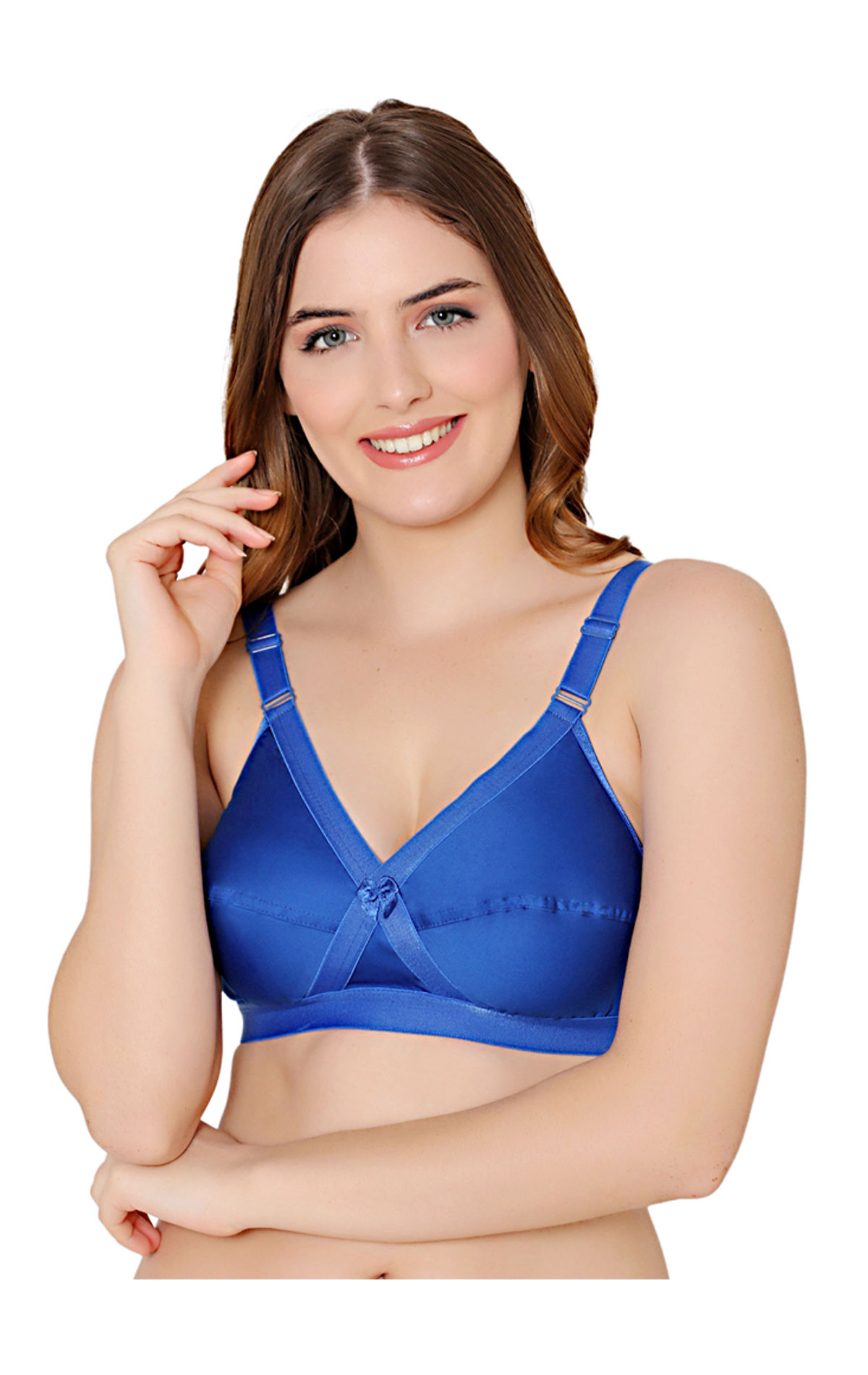 Bodycare cotton wirefree convertible straps comfortable non padded bra-1510S