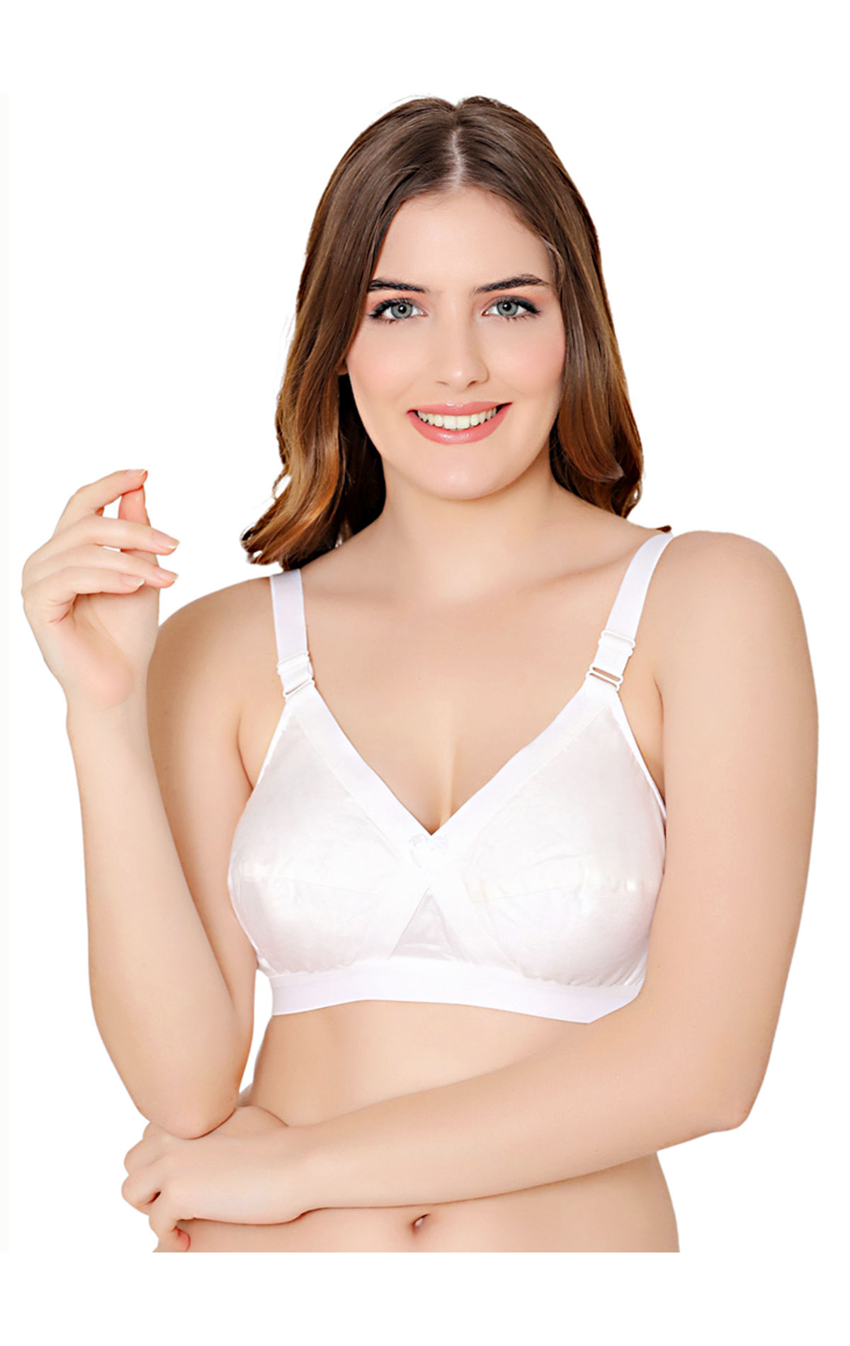Bodycare cotton blend wirefree adjustable straps comfortable non padded  bra-6591W