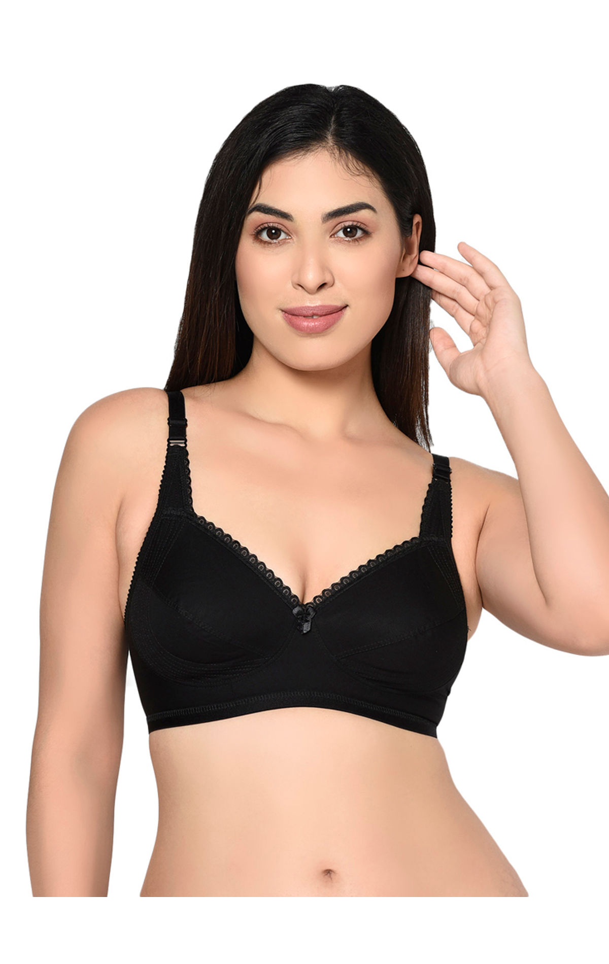 Buy Bodycare Pack of 3 Non Padded Cotton Minimizer Bra - Multi Online at  Low Prices in India 