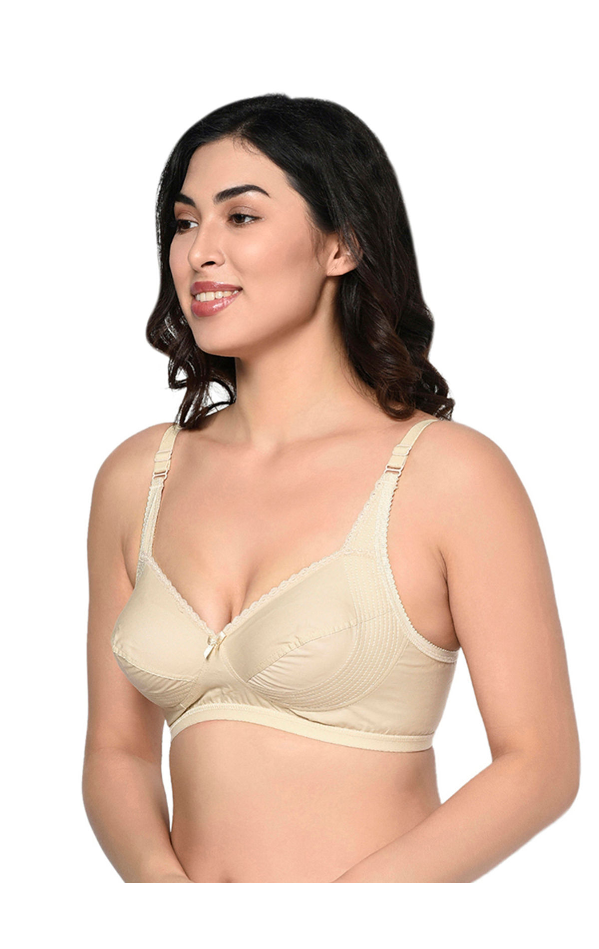 Bodycare Pack Of 4 Beige Solid Non Padded Basics Bra - Buy Bodycare Pack Of  4 Beige Solid Non Padded Basics Bra online in India