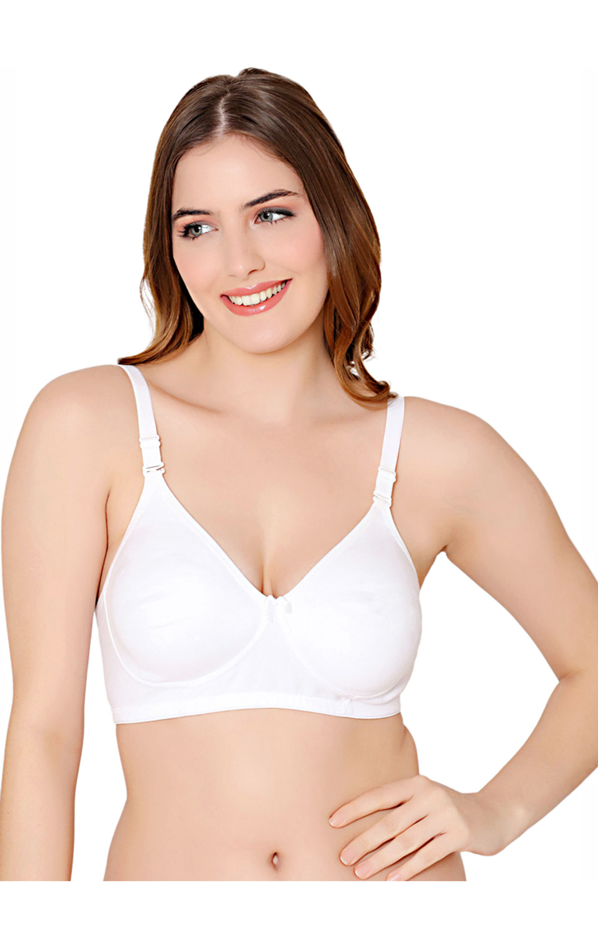 Bodycare polycotton wirefree convertible straps moulded cup non padded  bra-6594W