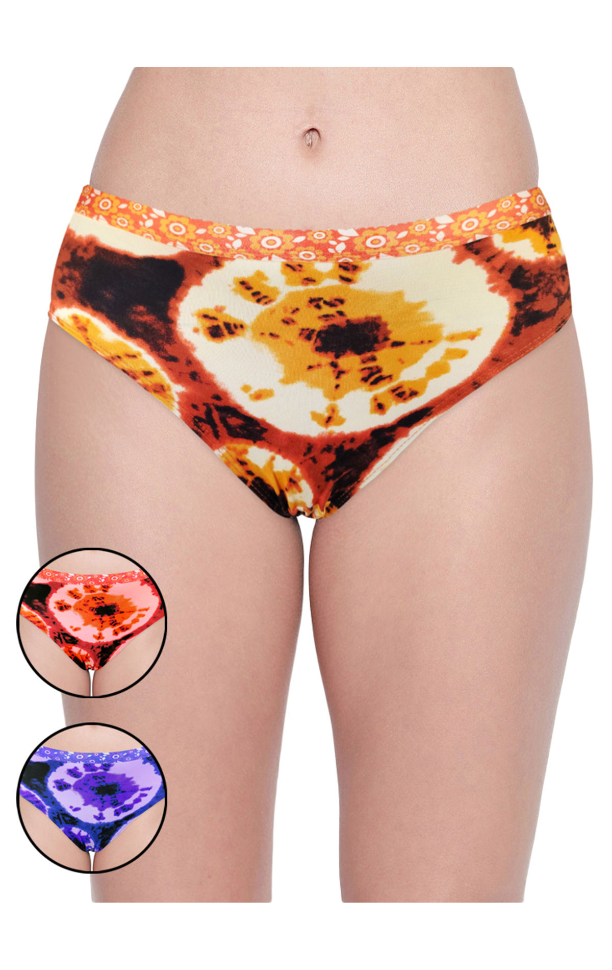 BODYCARE Pack of 3 Premium Printed Hipster Briefs in Assorted Color-6652