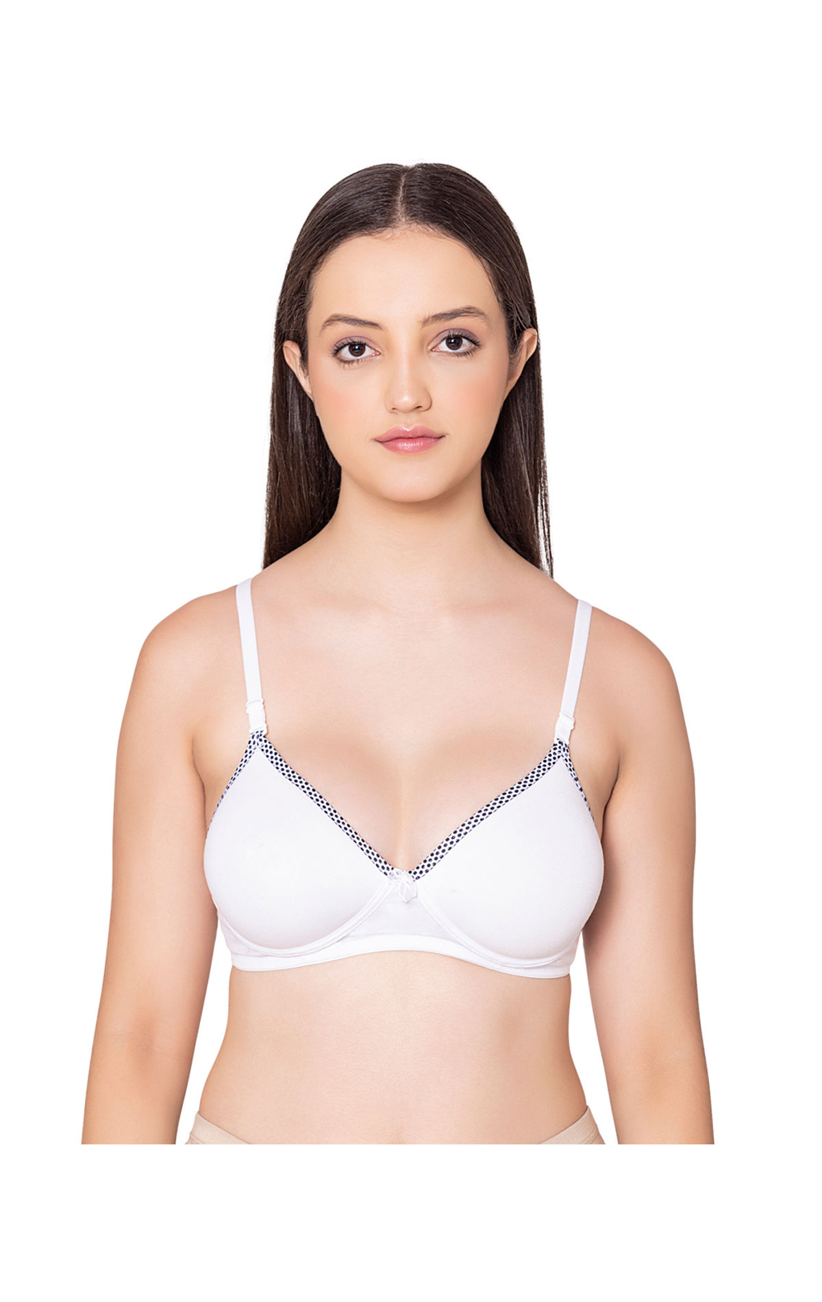 Bodycare cotton spandex wirefree adjustable straps seamless padded bra-6752W