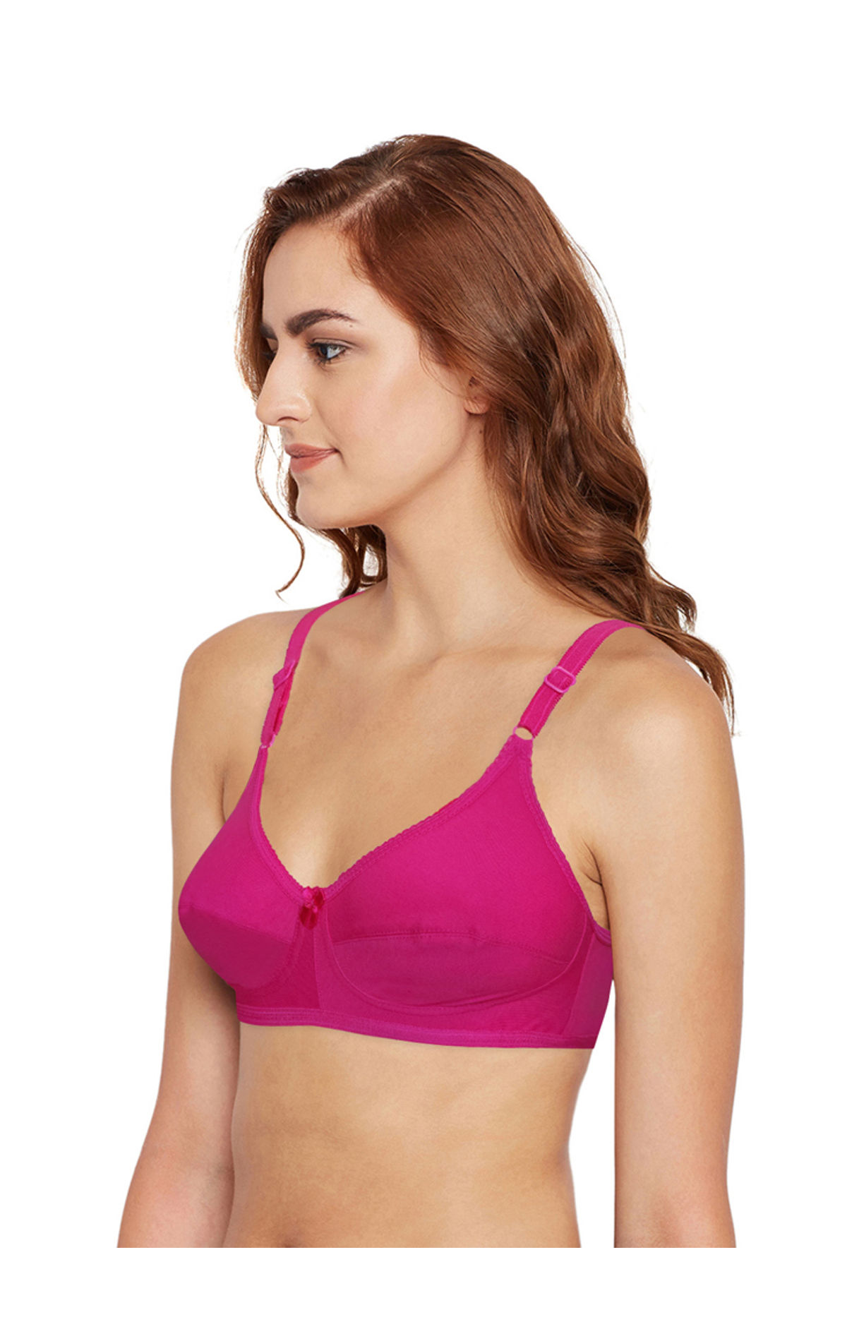 Beginners Plain Prince rani pink cotton colour'c cup bra at Rs 90