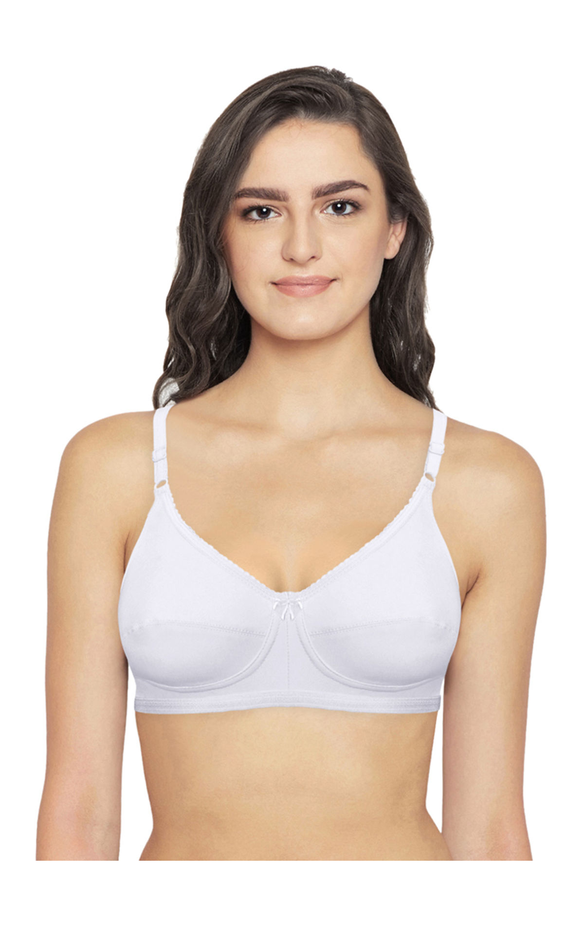 Buy Pack of 3 White Women Non-Padded Pure-Cotton Full-Coverage Bra (36) at